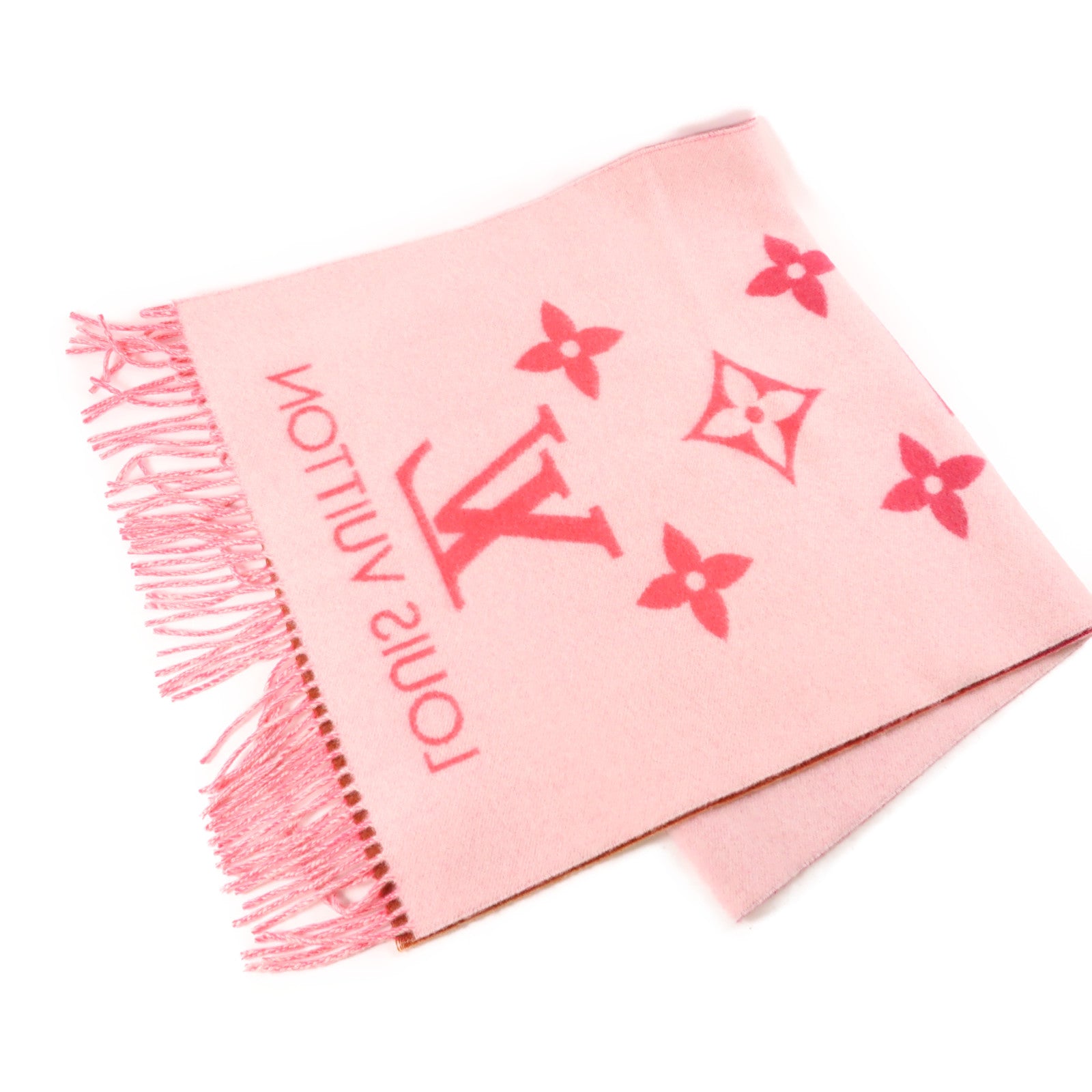 LOUIS VUITTON Cashmere Reykjavik Gradient Scarf頸巾粉紅色