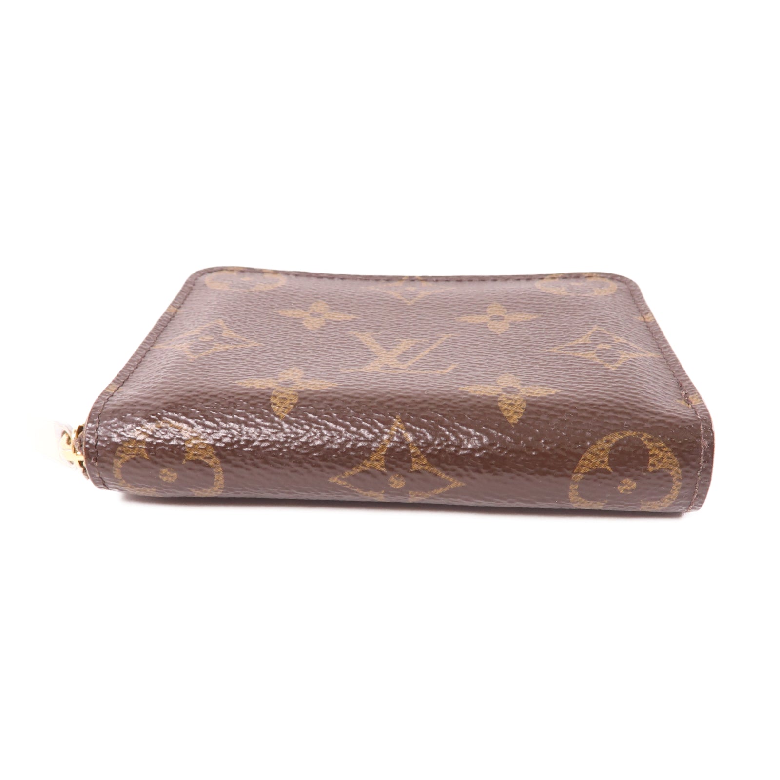 LOUIS VUITTON Monogram Zippy Coin Purse金扣零錢包棕色