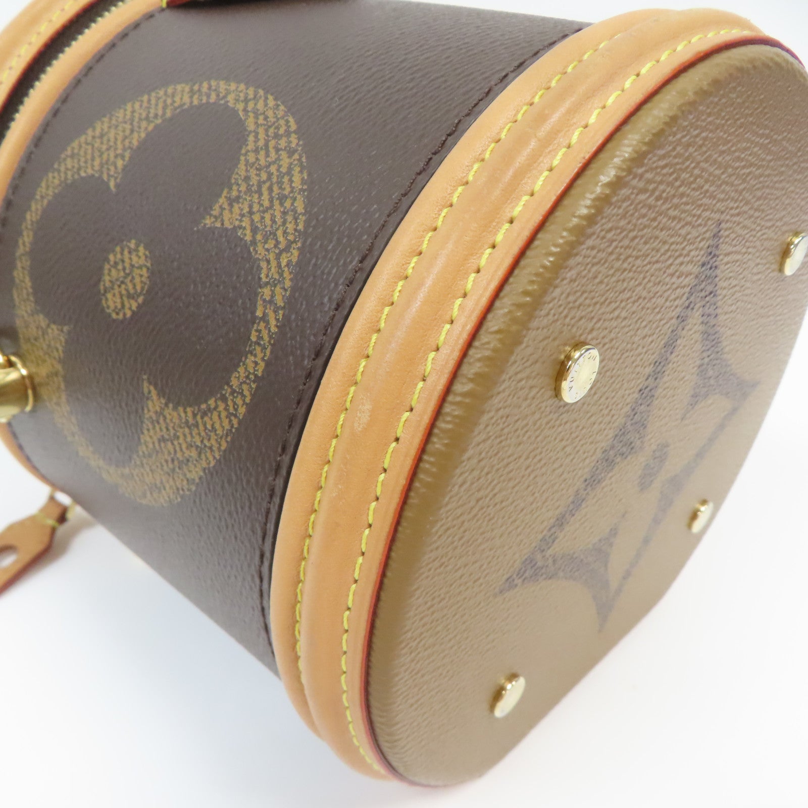 LOUIS VUITTON Monogram Giant Cannes金扣手挽肩背兩用袋啡色