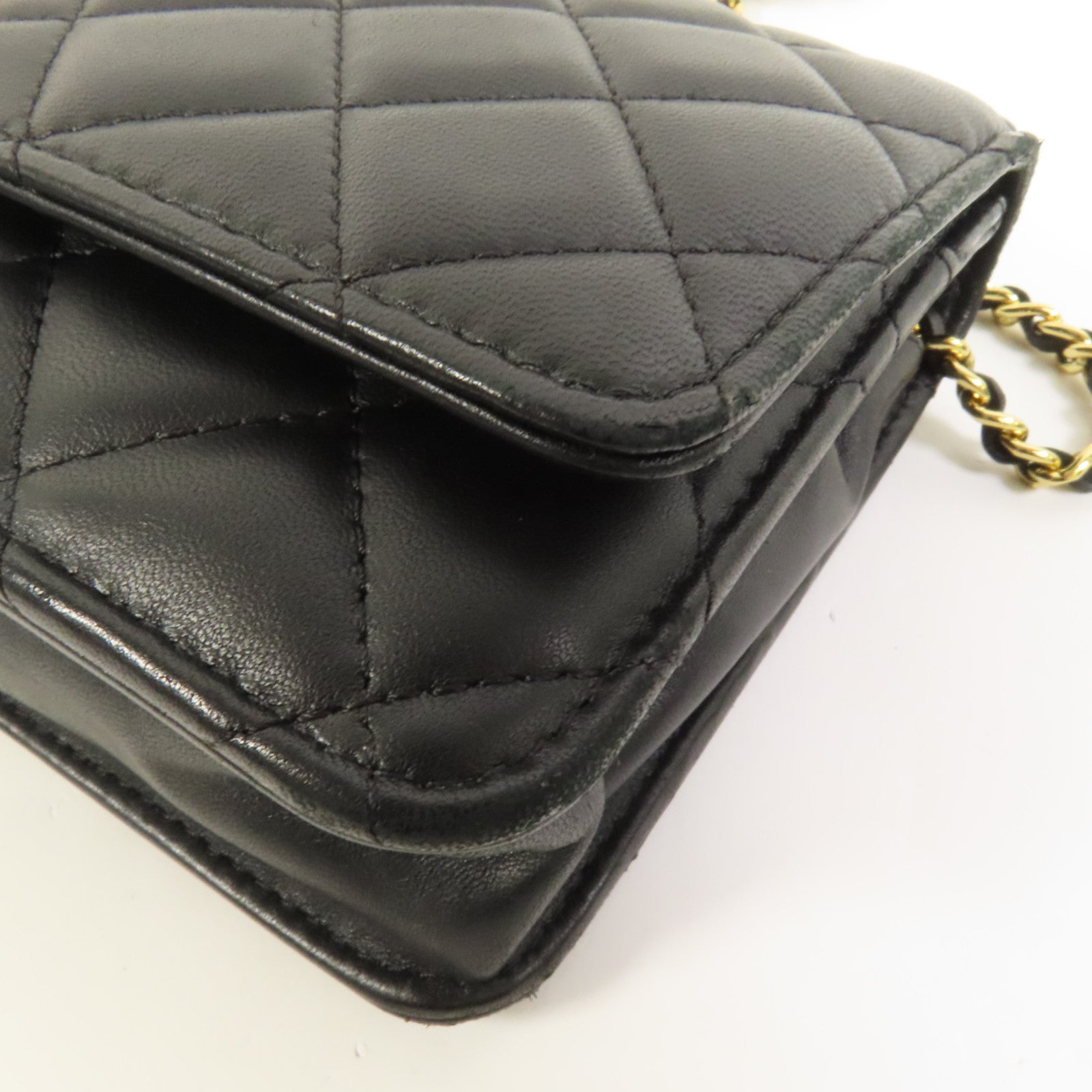 CHANEL 羊皮皮革WOC Wallet On Chain金扣鏈帶肩背袋