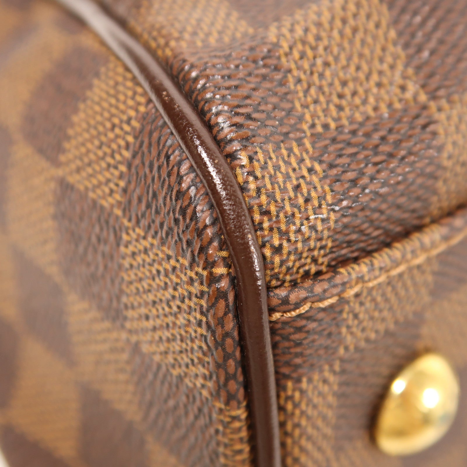 LOUIS VUITTON Damier Trevi PM金扣手挽肩背兩用袋