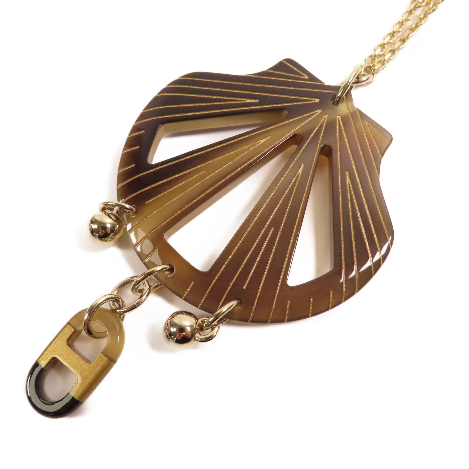 HERMES 金屬/水牛角Sur Mer Necklace項鍊