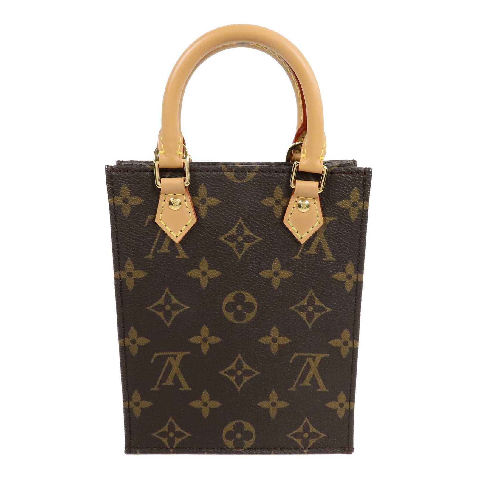 LOUIS VUITTON Monogram Petit Sac Plat手挽肩背兩用袋