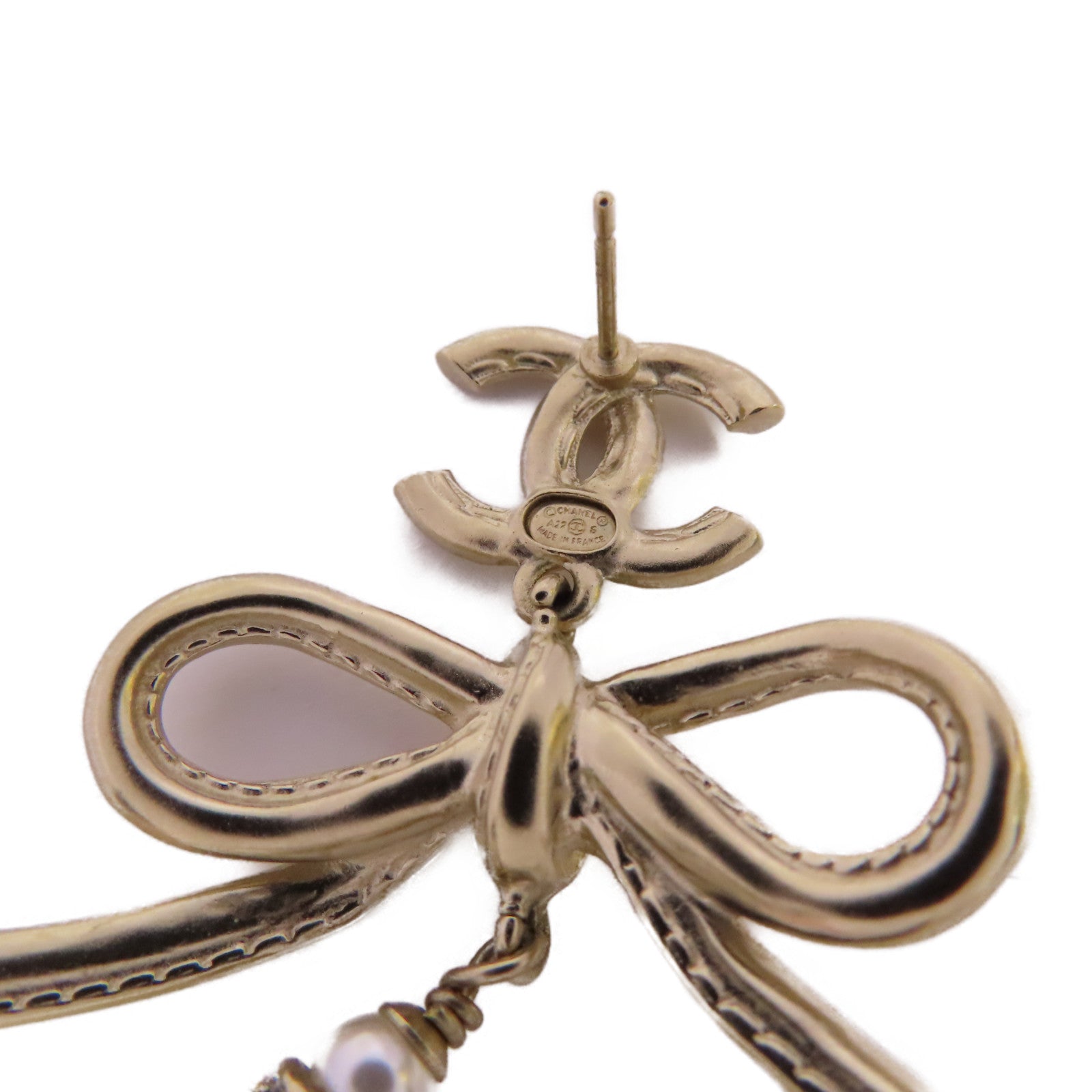 CHANEL 金屬/PVC/水晶Pierced Earrings耳環