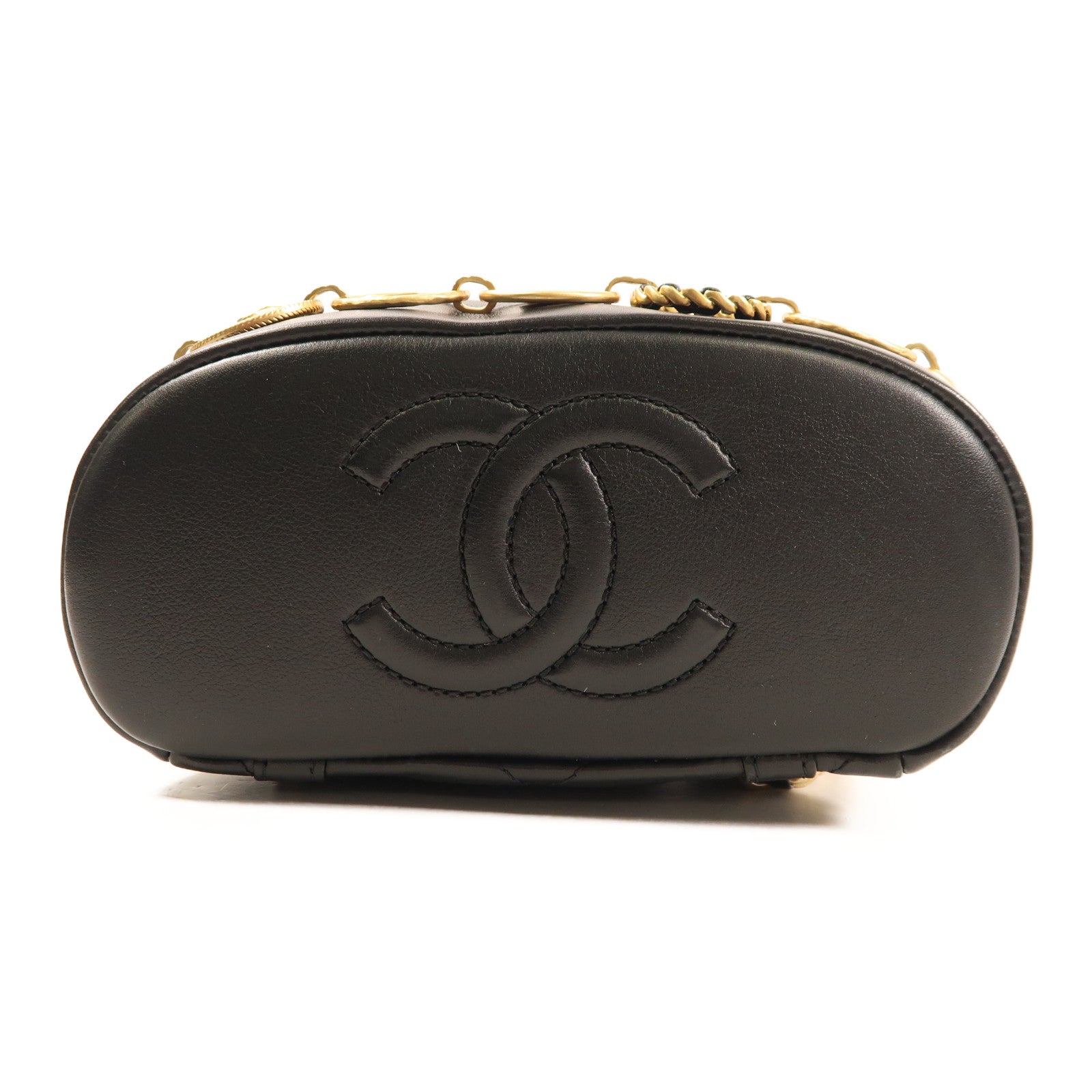 CHANEL 【激減優惠】羊皮皮革金扣Rucksack AS4275鏈帶背包