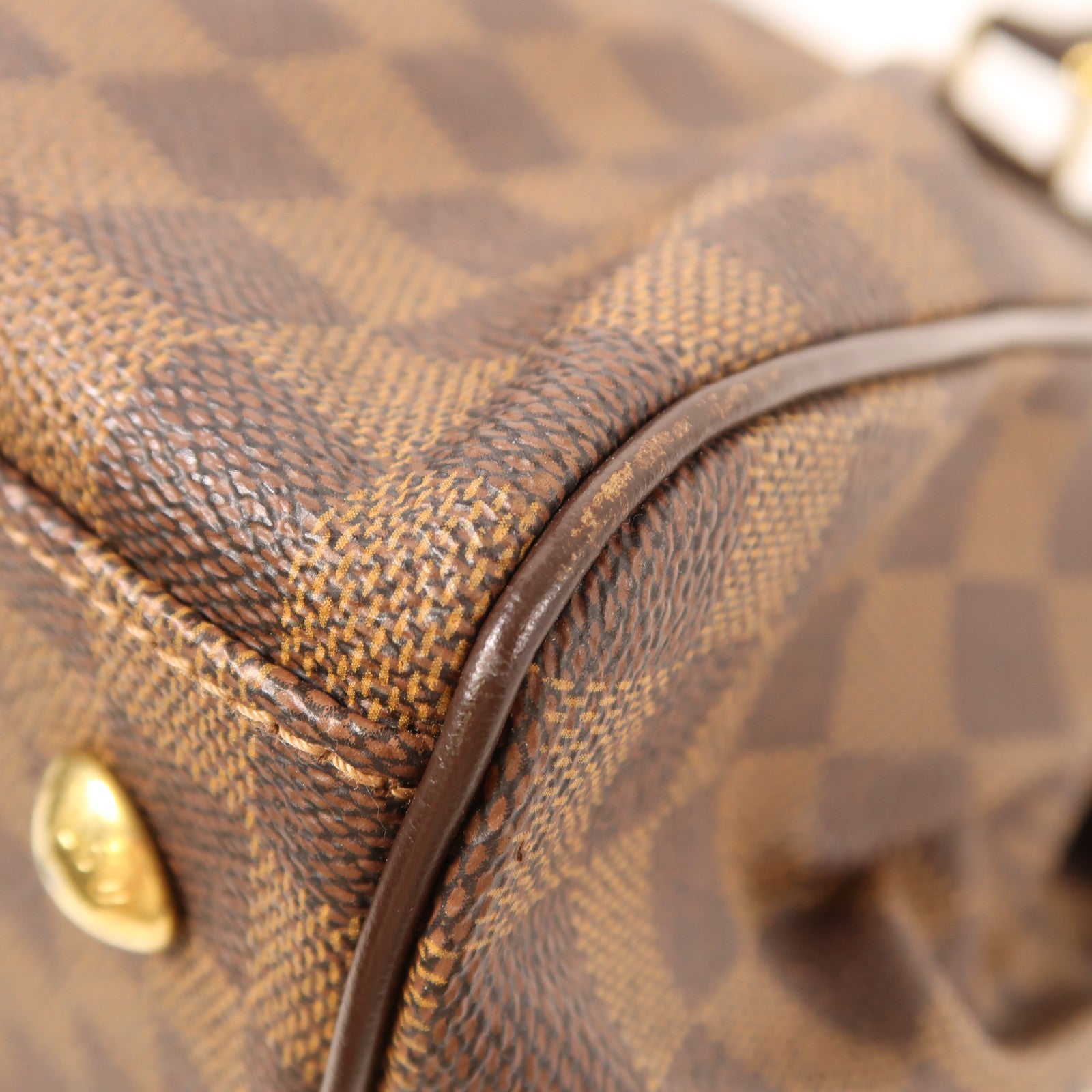 LOUIS VUITTON Damier Trevi PM金扣手挽肩背兩用袋