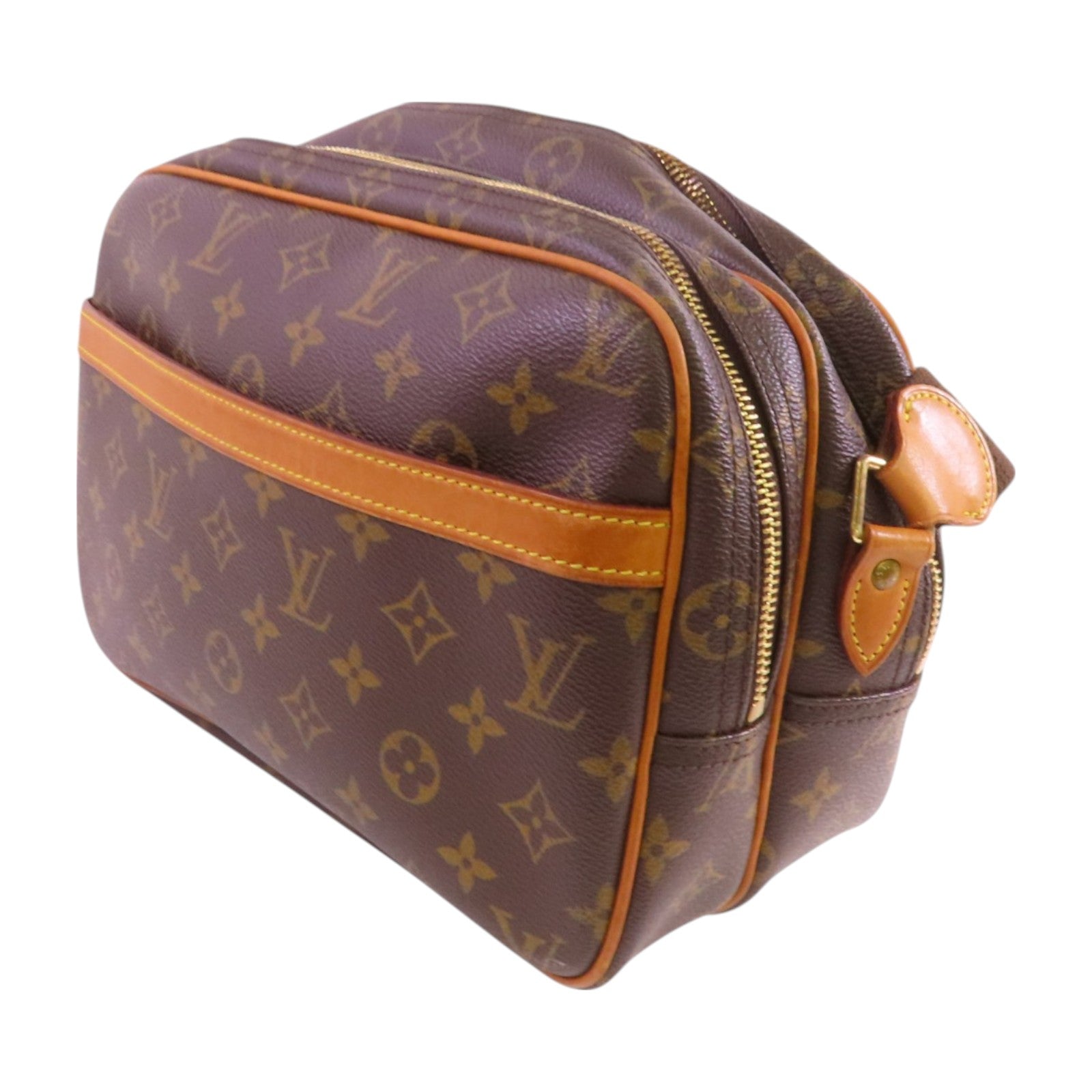 LOUIS VUITTON Monogram Reporter PM金扣肩背袋