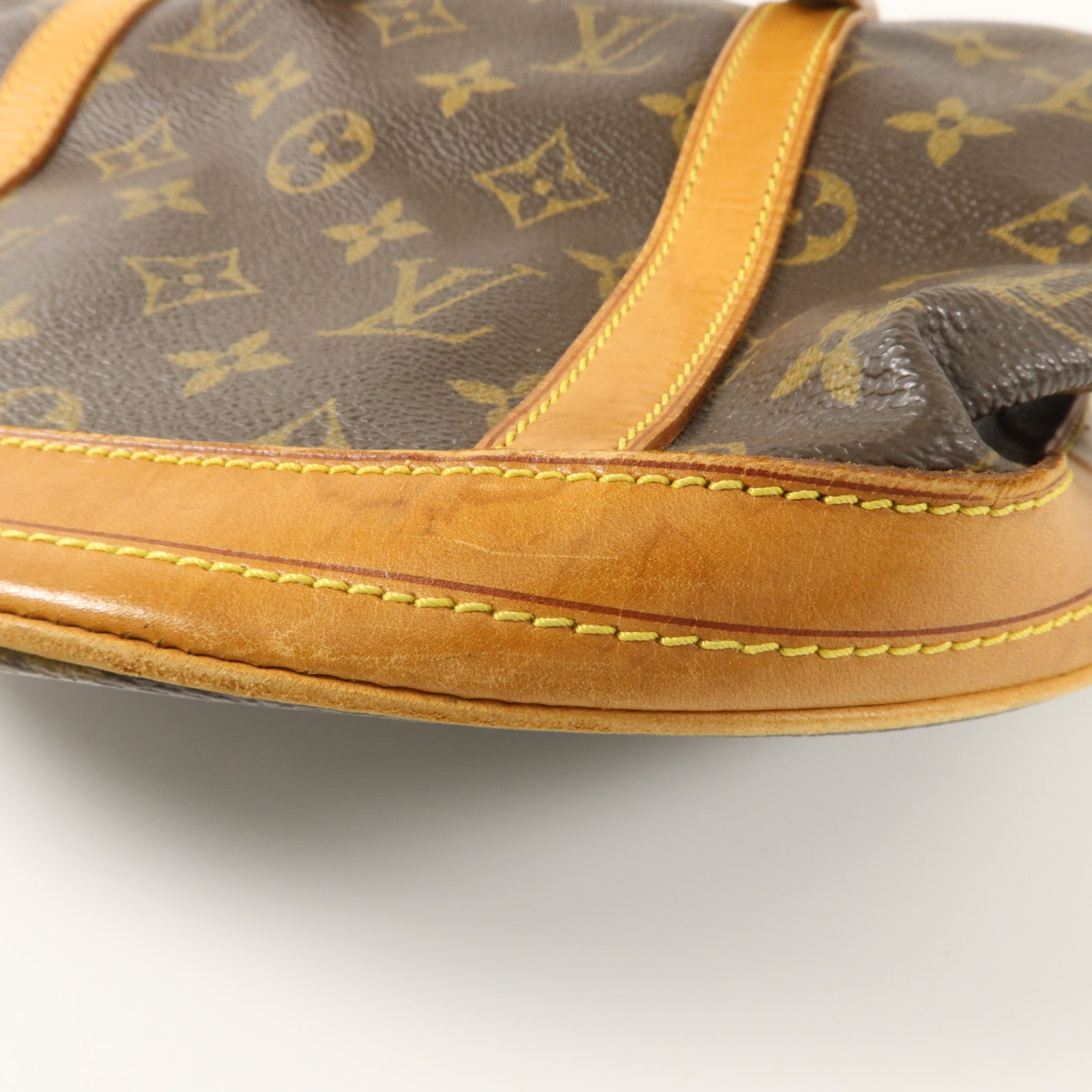 LOUIS VUITTON Monogram Bucket GM金扣手挽袋棕色