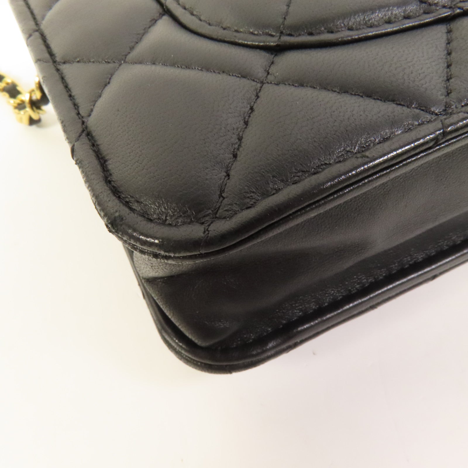 CHANEL 羊皮皮革WOC Wallet On Chain金扣鏈帶肩背袋
