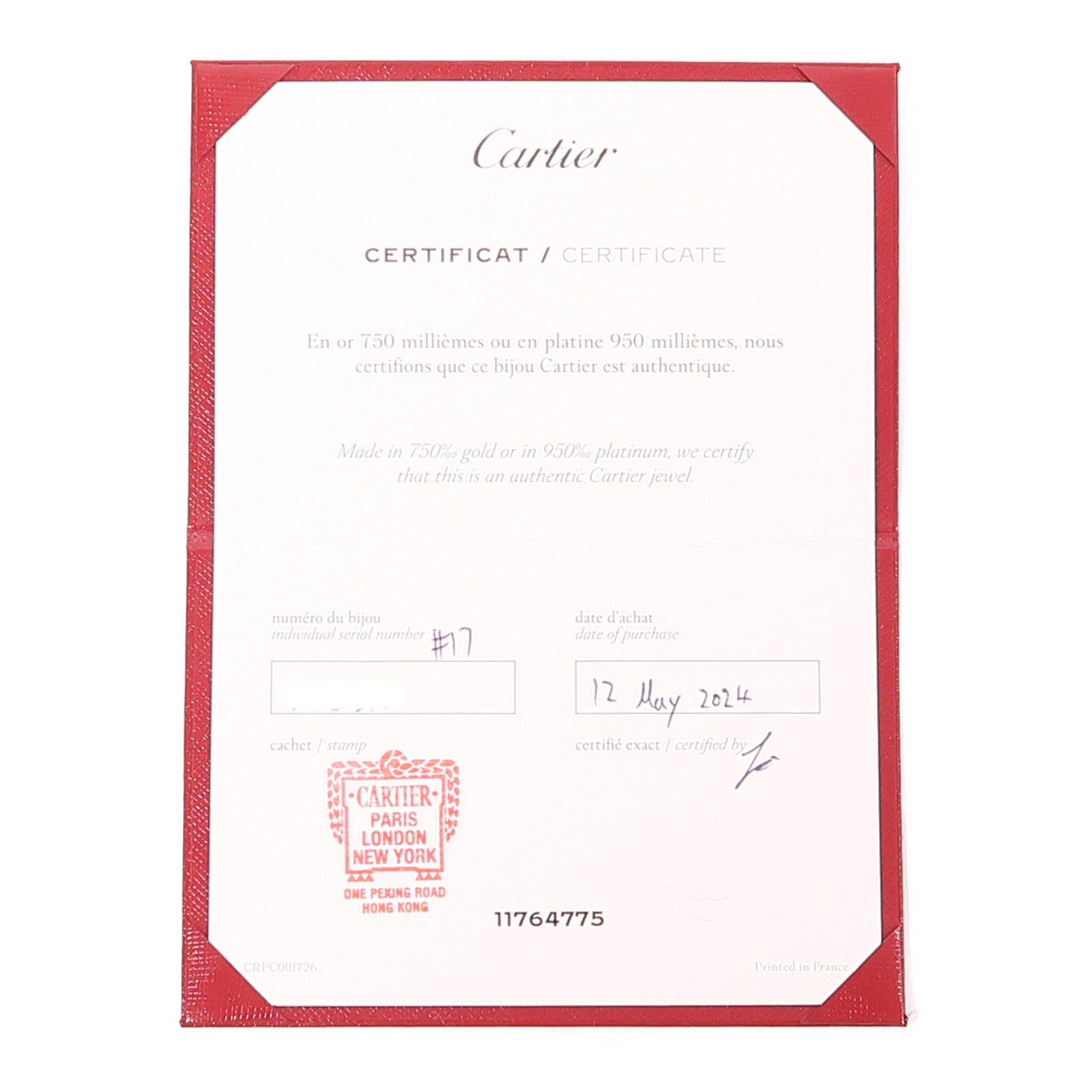 CARTIER 18K金Love Bracelet 6 Diamonds手鐲#17