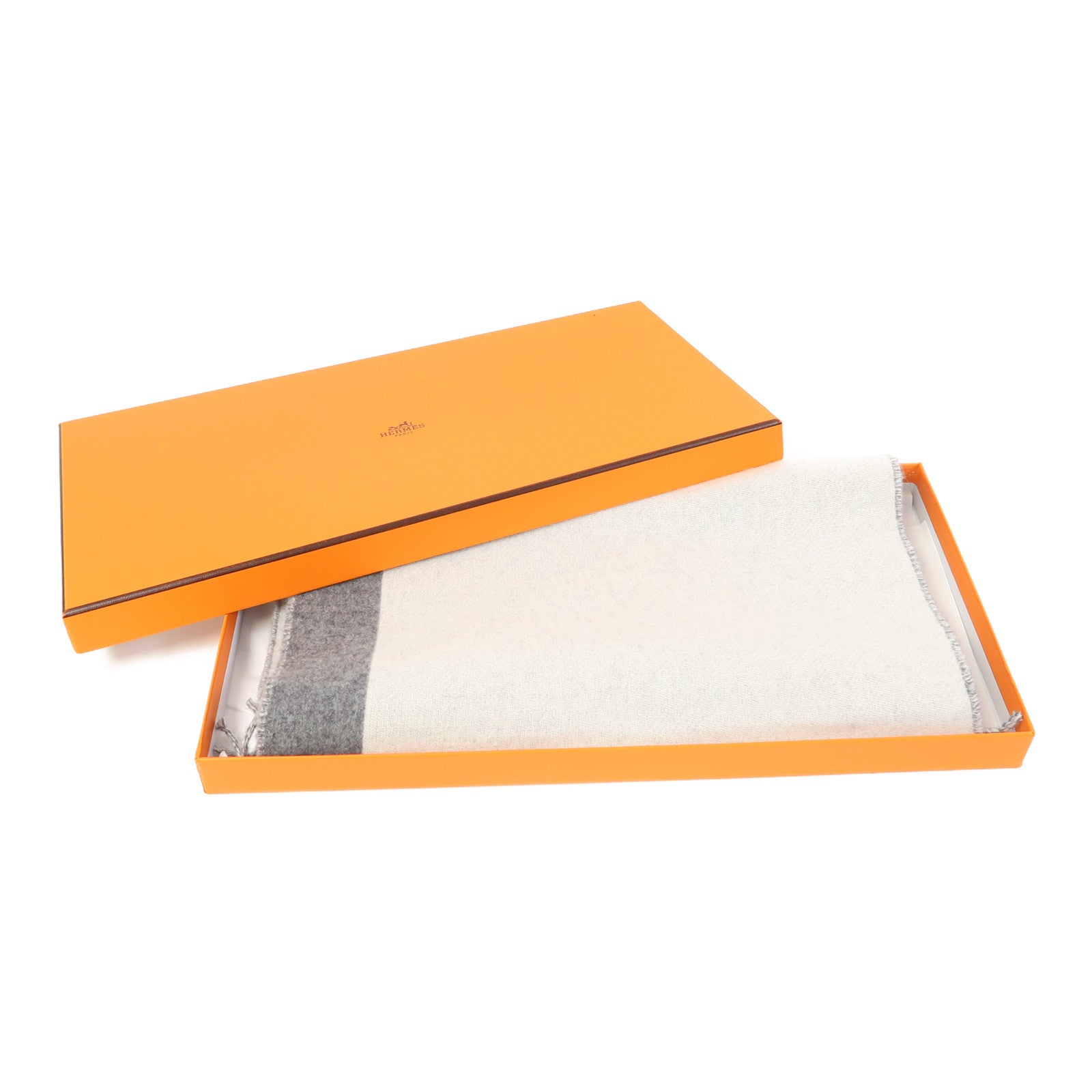 HERMES Cashmere Scarf圍巾灰色