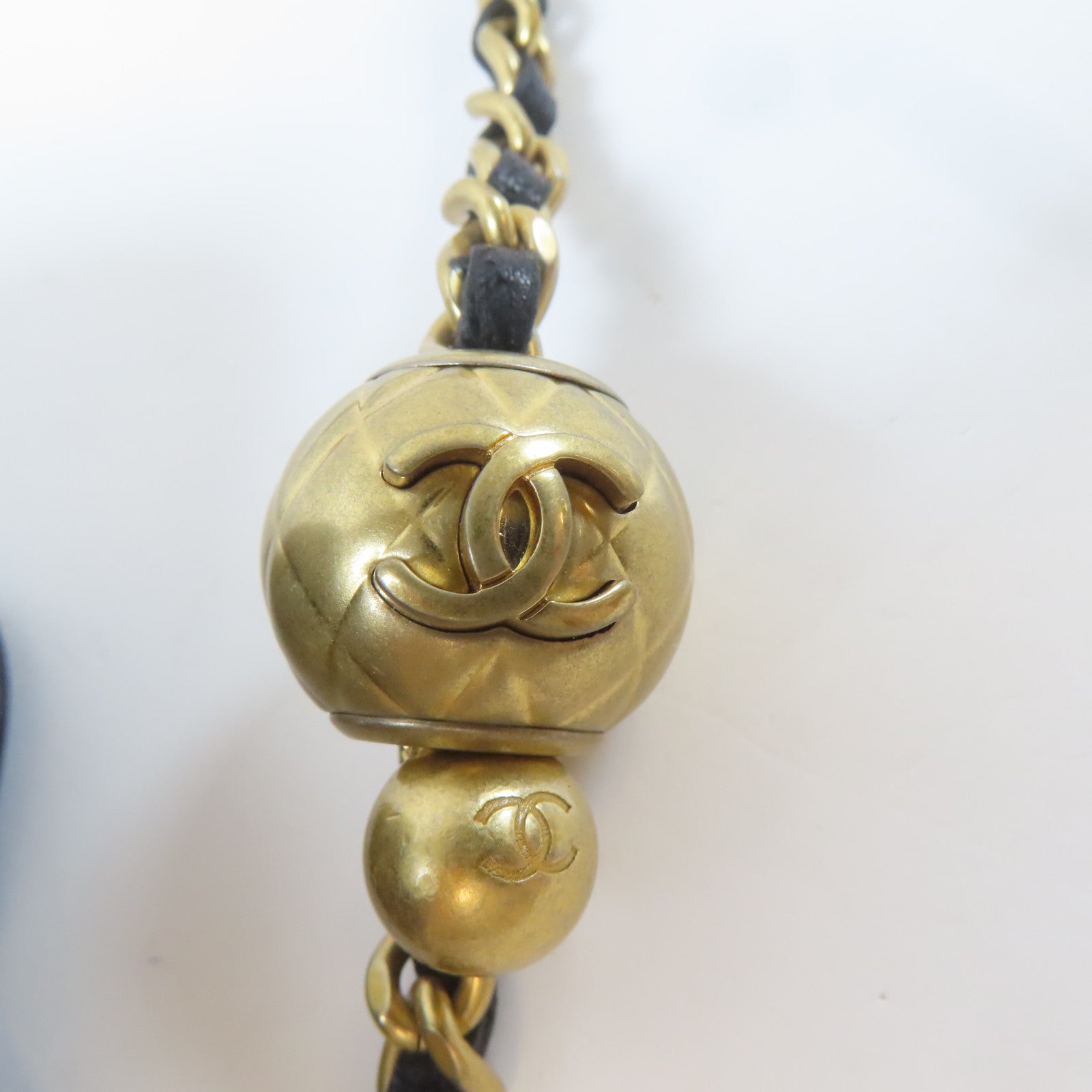CHANEL 菱格羊皮皮革Chain Shoulder Bag金扣鏈帶肩背袋