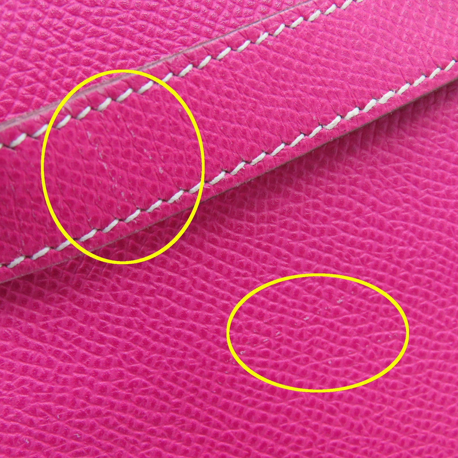 HERMES Epsom Leather Kelly 32 Silver Buckle Hand Shoulder Backpack Fluorescent Pink/Pink Purple
