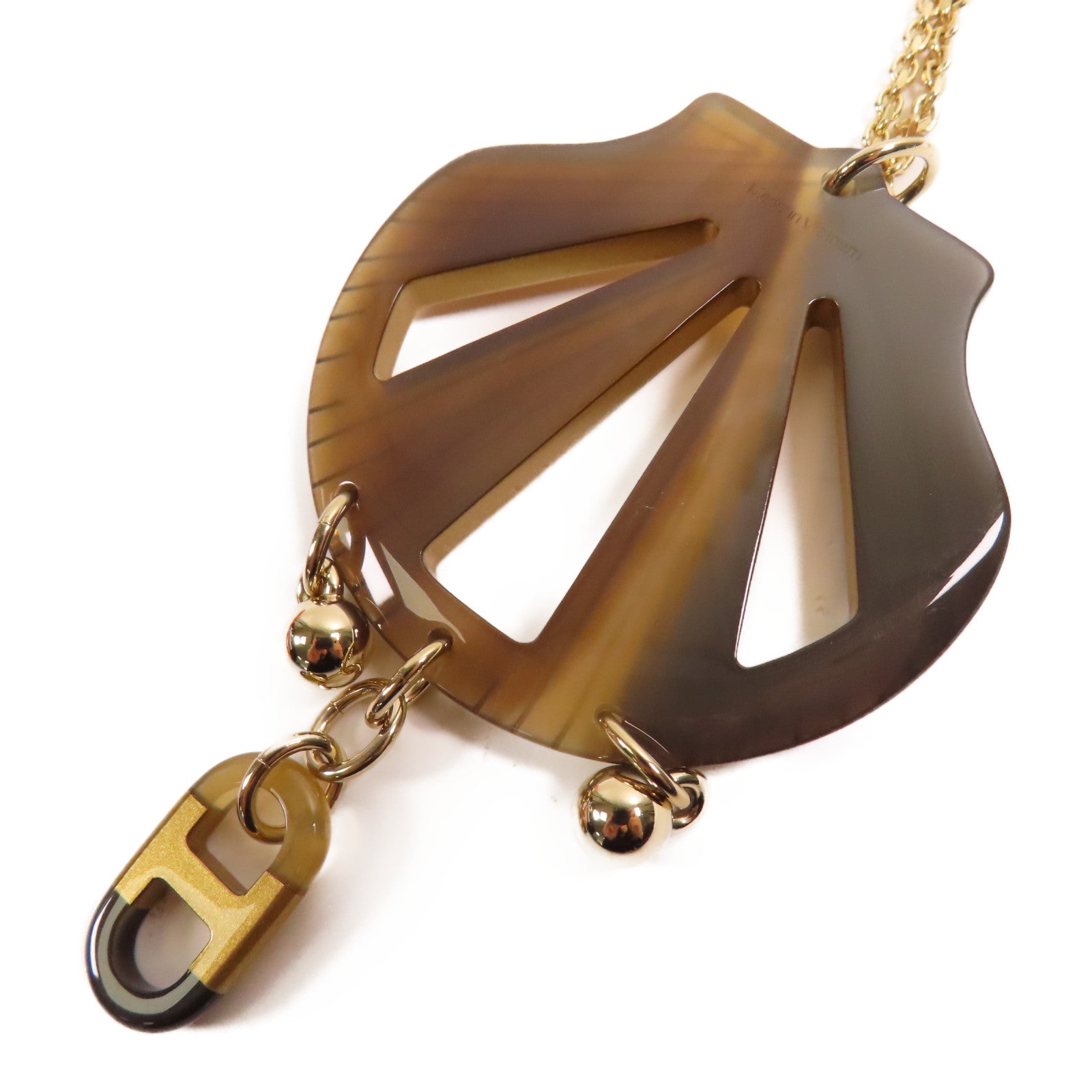 HERMES 金屬/水牛角Sur Mer Necklace項鍊
