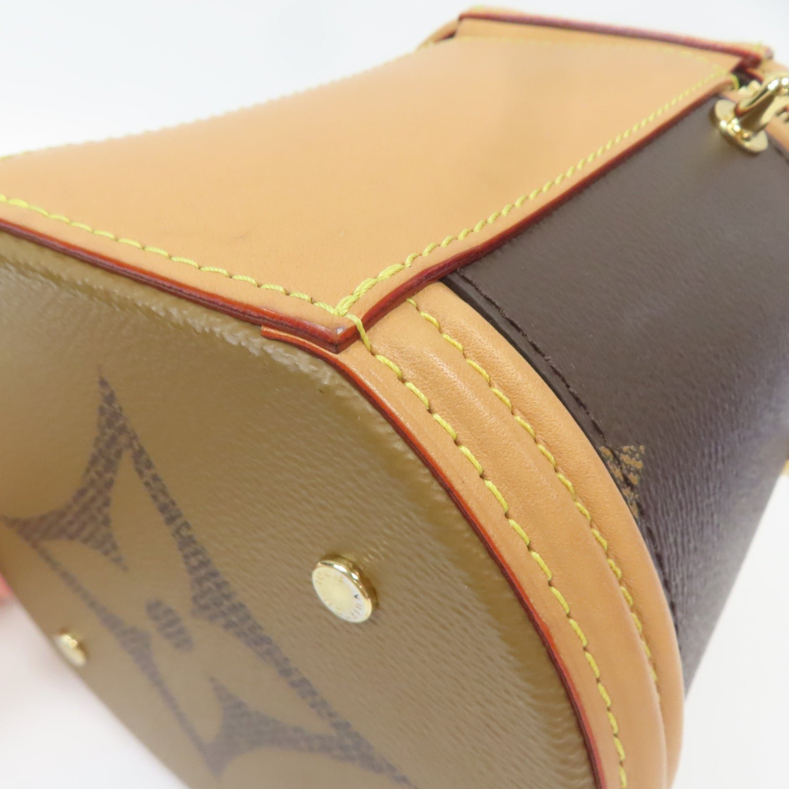 LOUIS VUITTON Monogram Giant Cannes金扣手挽肩背兩用袋啡色