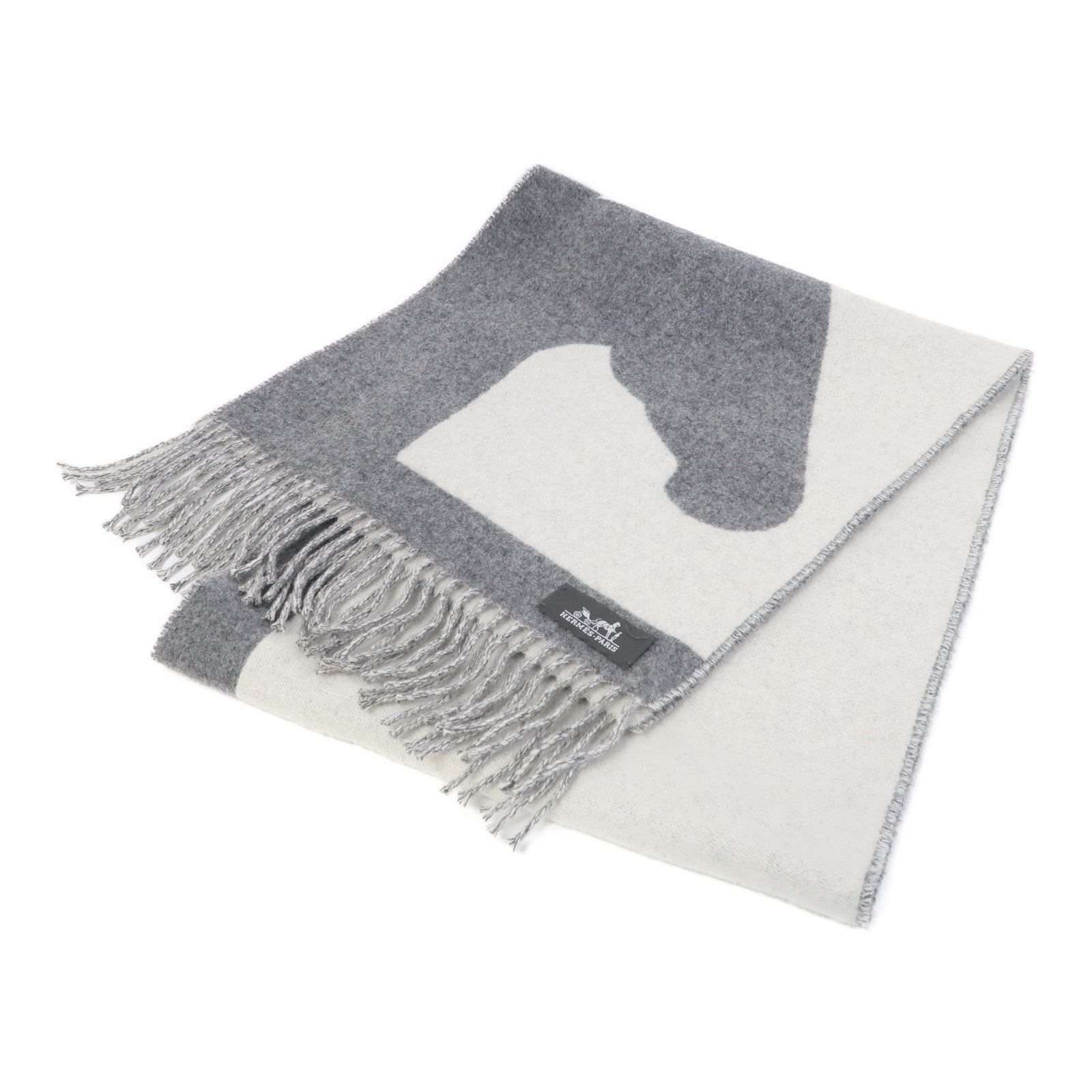 HERMES Cashmere Scarf圍巾灰色