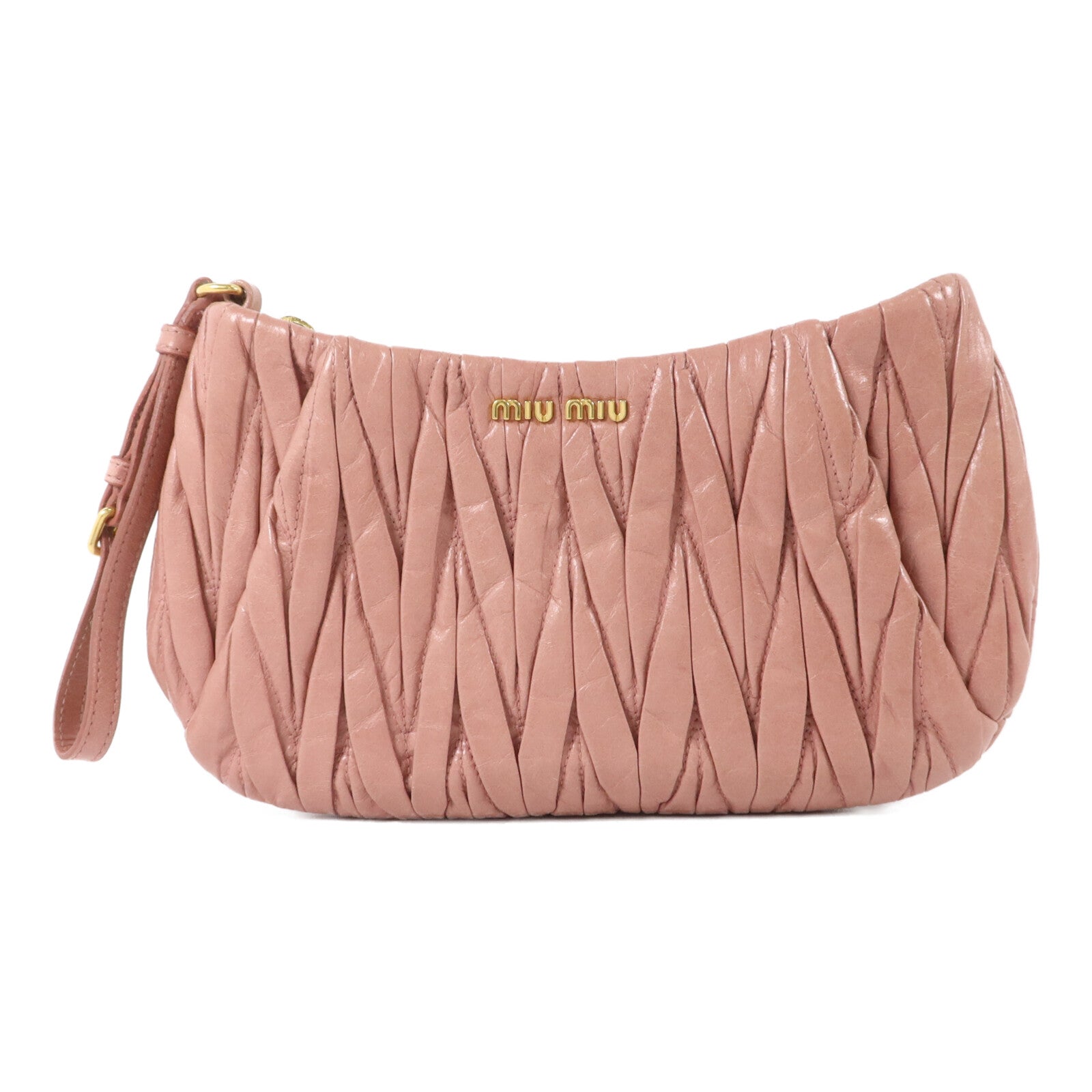 Miu Miu 羊皮皮革Matelasse Pouch手拿包