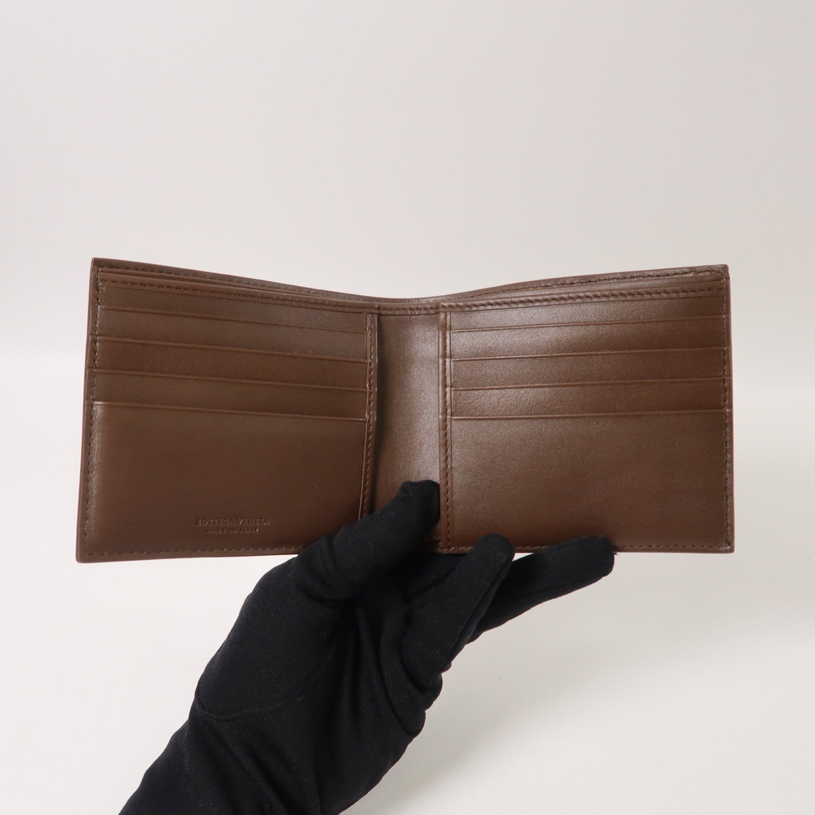 BOTTEGA VENETA 織紋皮革Wallet錢包啡色