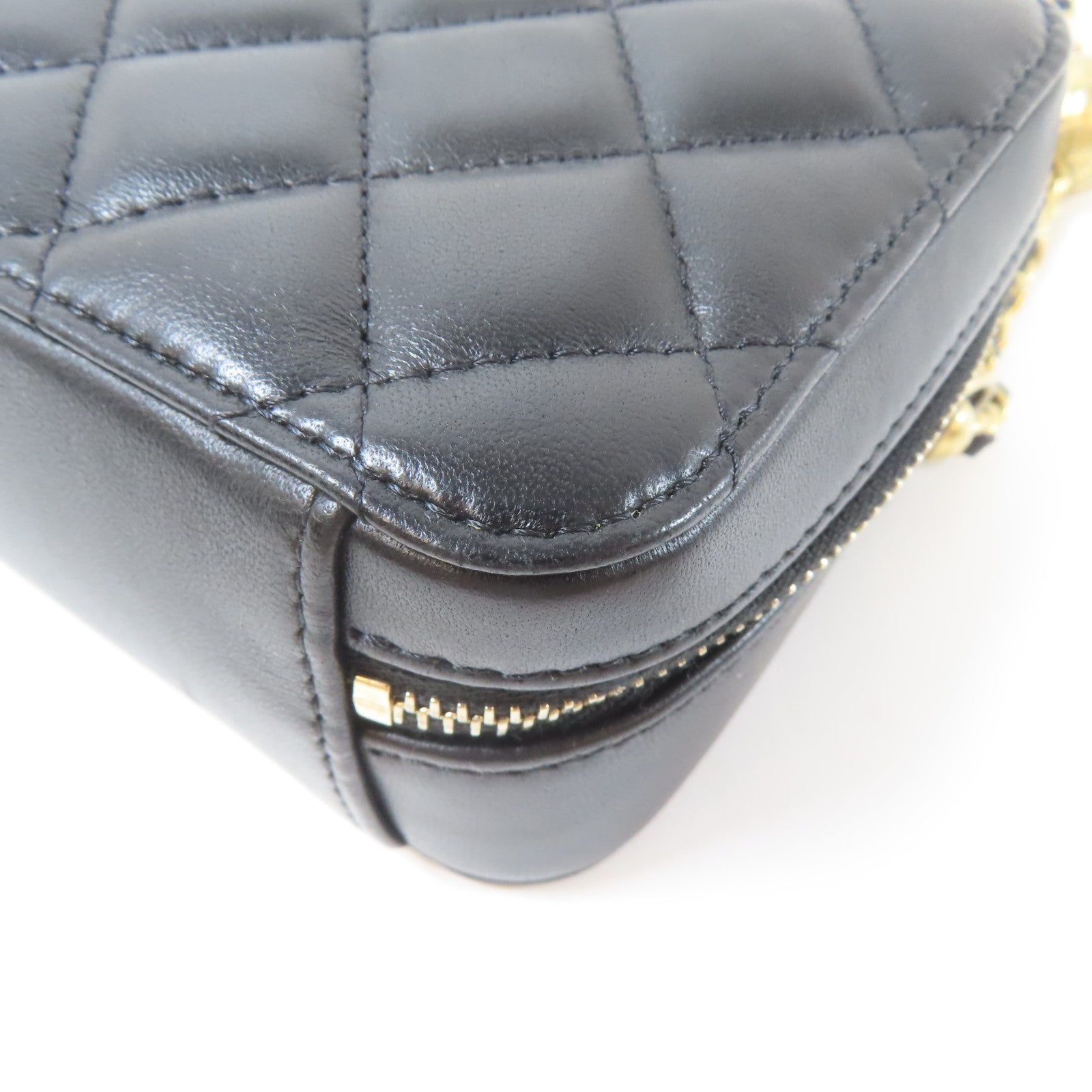CHANEL 菱格羊皮皮革Chain Shoulder Bag金扣鏈帶肩背袋