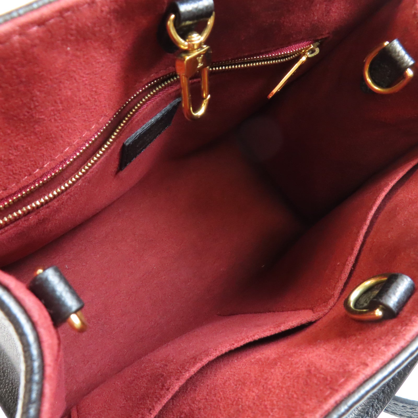 LOUIS VUITTON Monogram Empreinte OnTheGo PM金扣手挽肩背兩用袋黑色/米色