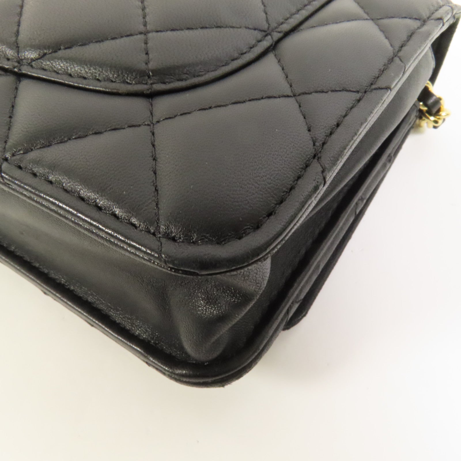 CHANEL 羊皮皮革WOC Wallet On Chain金扣鏈帶肩背袋