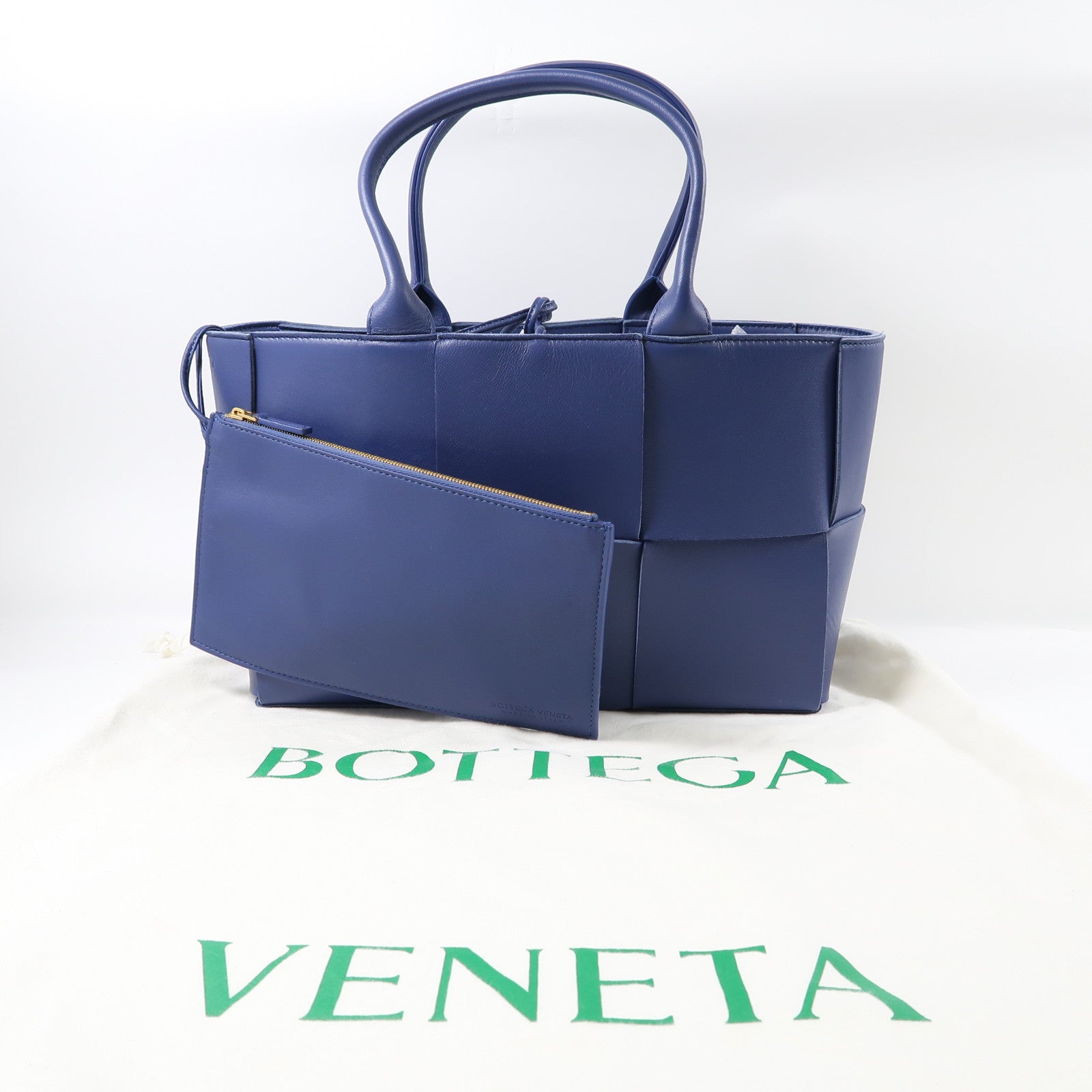 BOTTEGA VENETA 皮革Small Arco Tote Bag手挽袋藍色