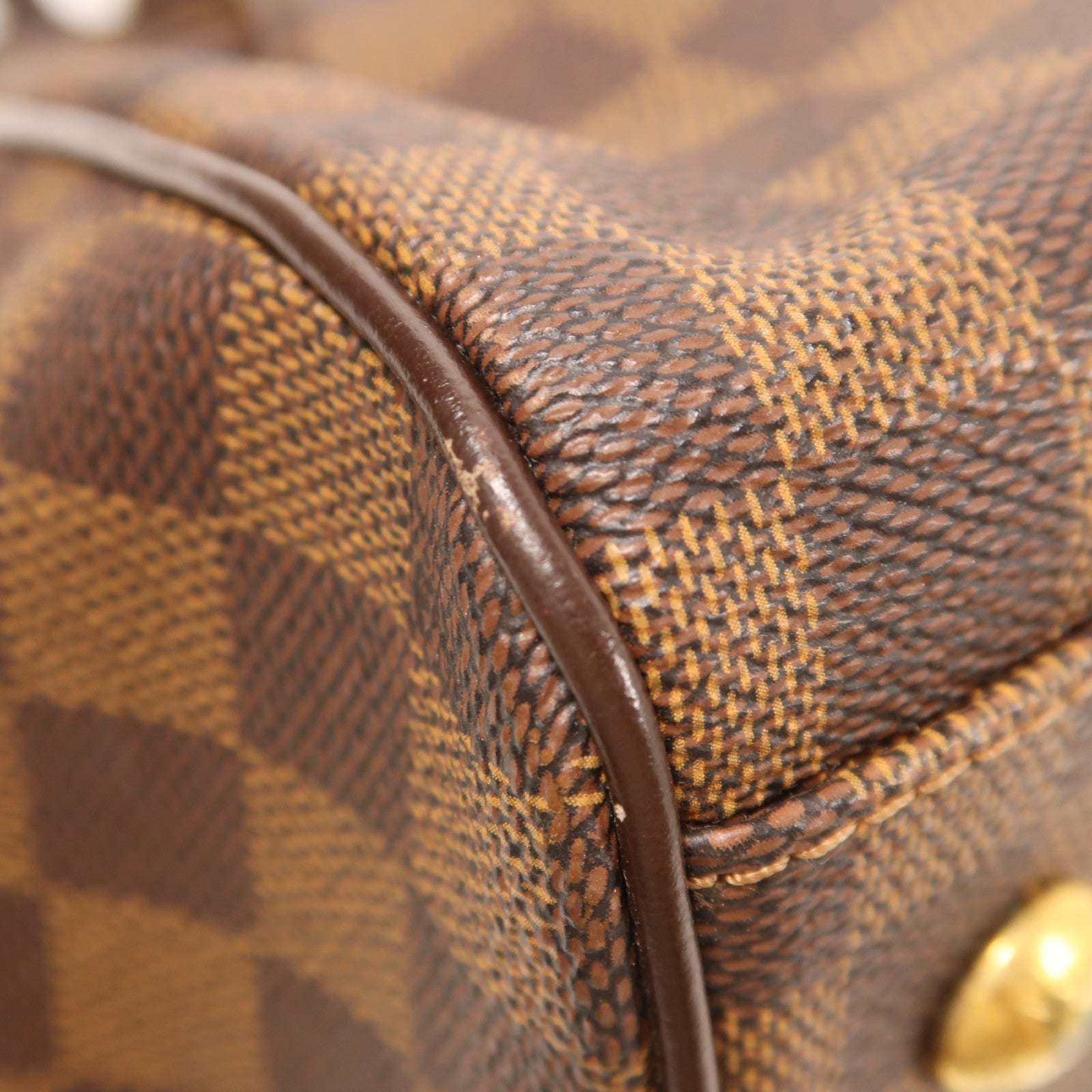 LOUIS VUITTON Damier Trevi PM金扣手挽肩背兩用袋