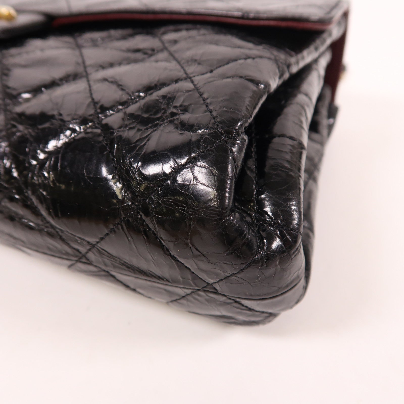 CHANEL 牛皮皮革Chain Shoulder金扣鏈帶肩背袋