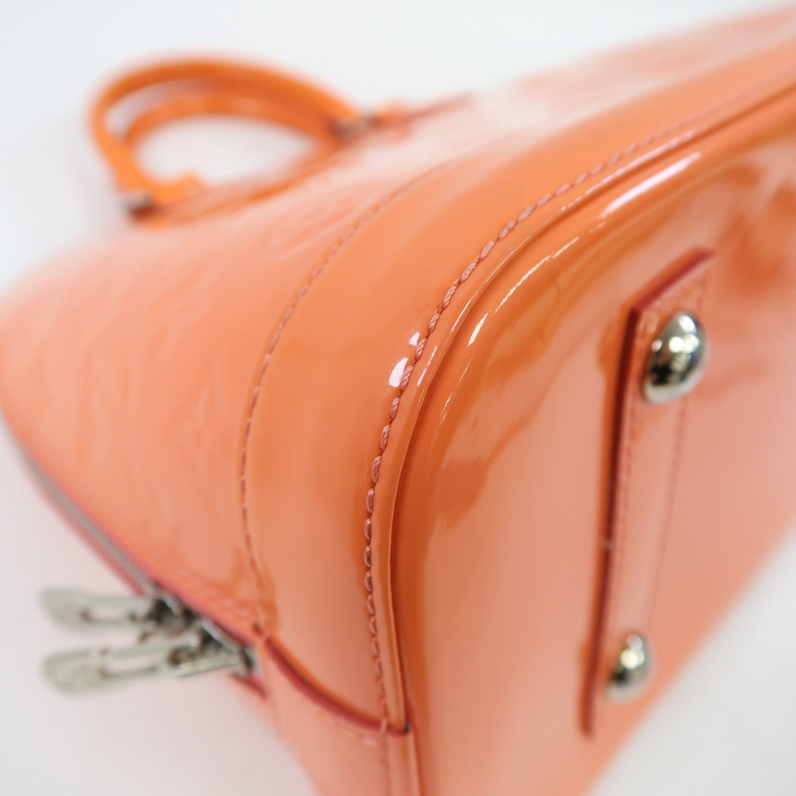 LOUIS VUITTON Vernis Alma PM銀扣手挽袋