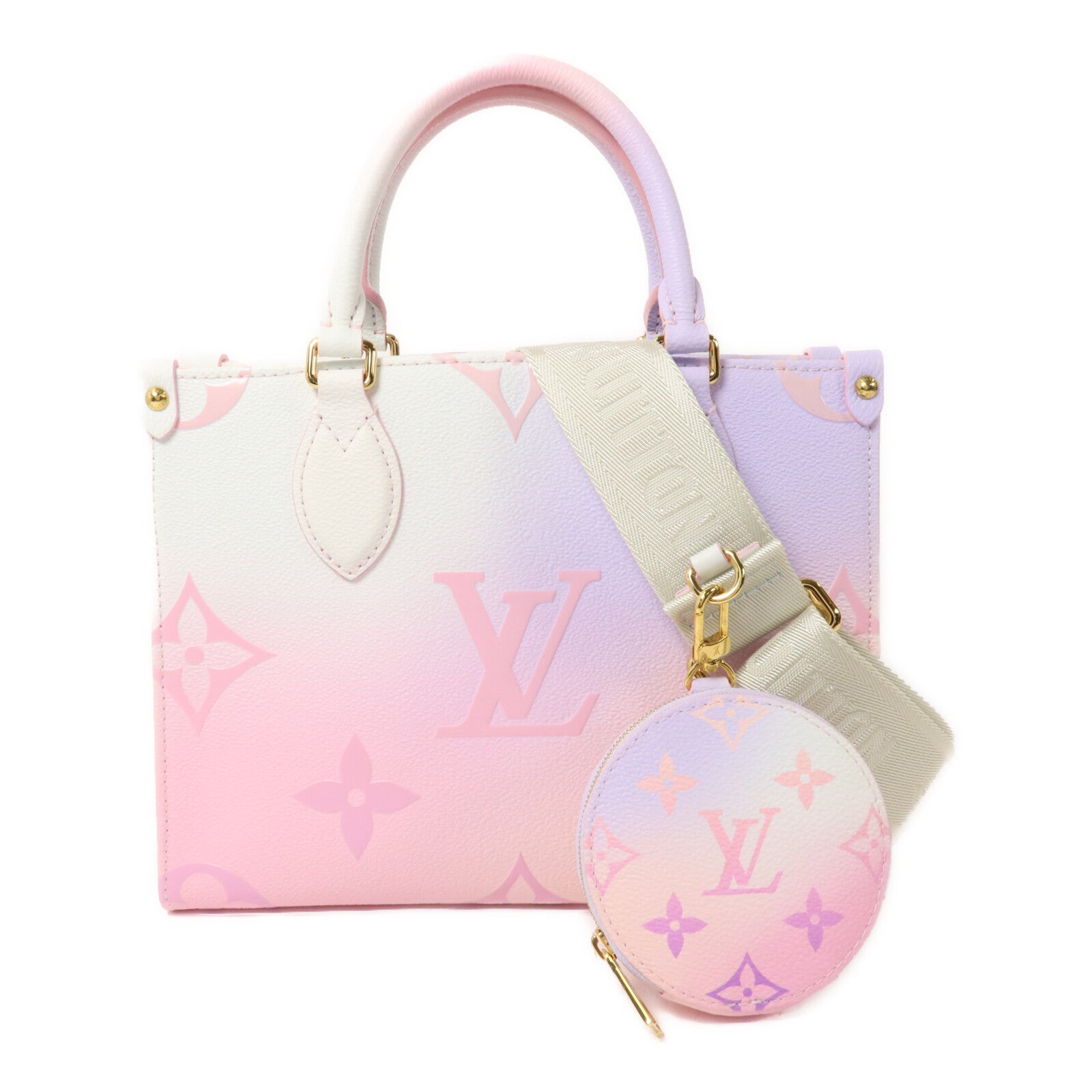 LOUIS VUITTON Monogram Sunrise Pastel On The Go PM手挽肩背兩用袋