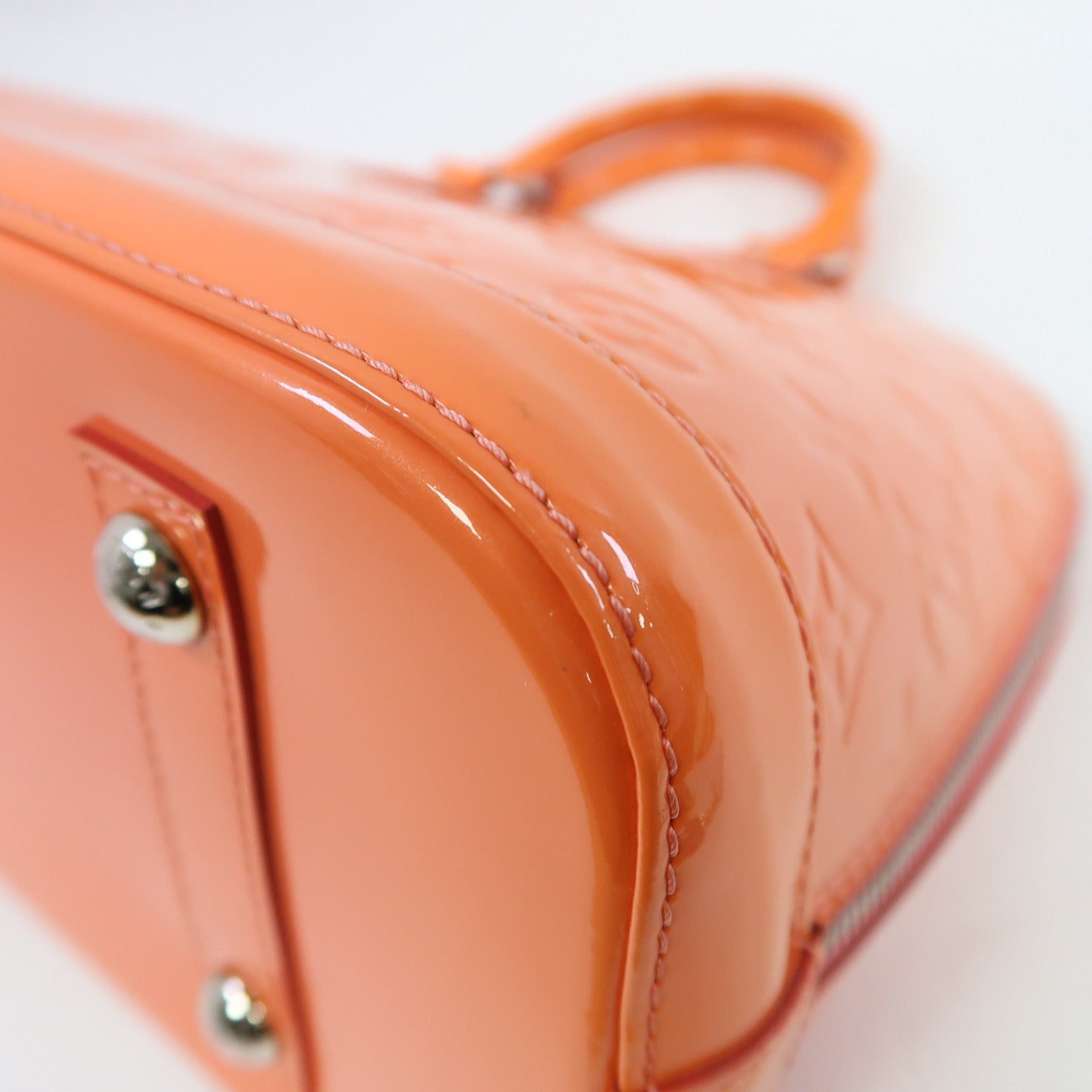 LOUIS VUITTON Vernis Alma PM銀扣手挽袋