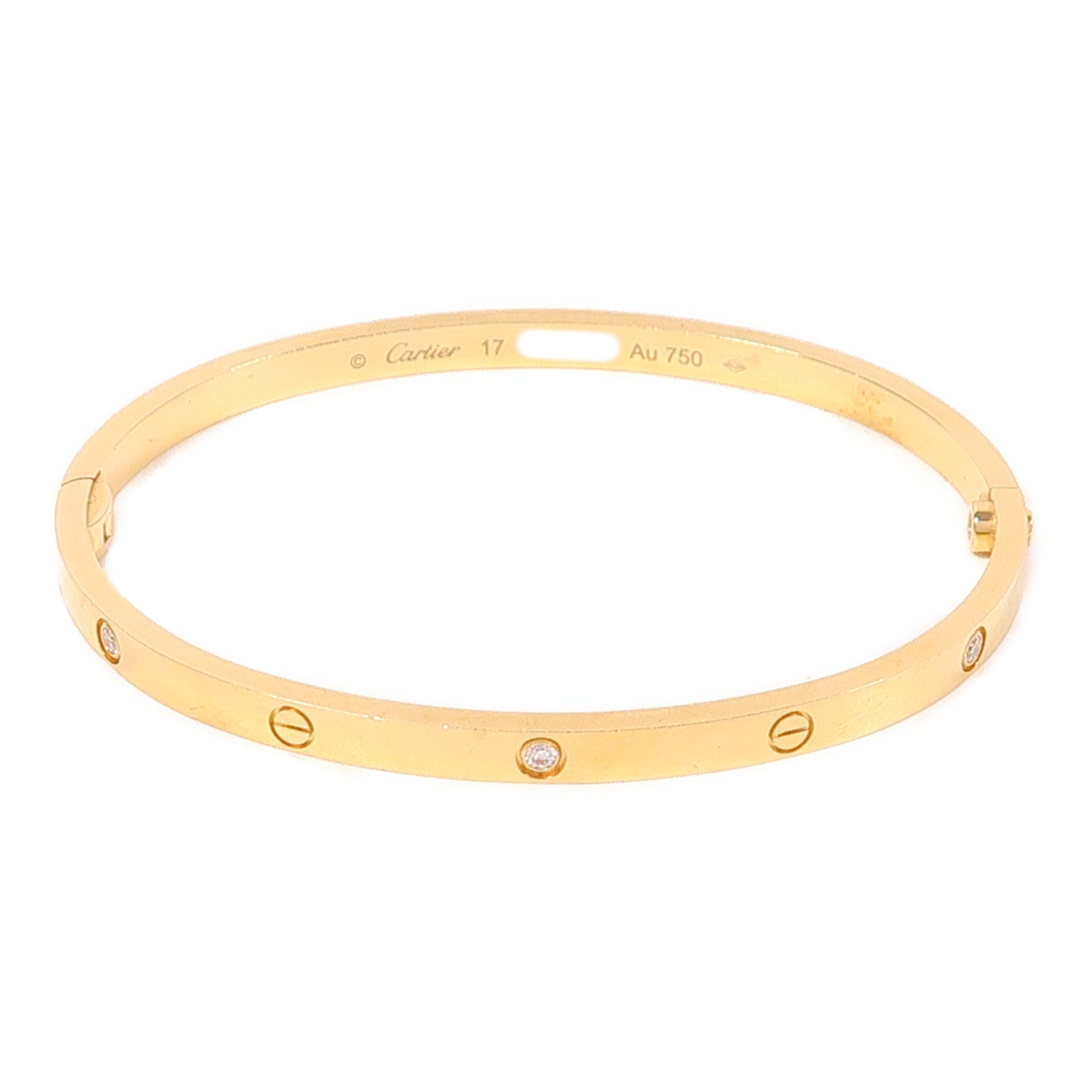 CARTIER 18K金Love Bracelet 6 Diamonds手鐲#17