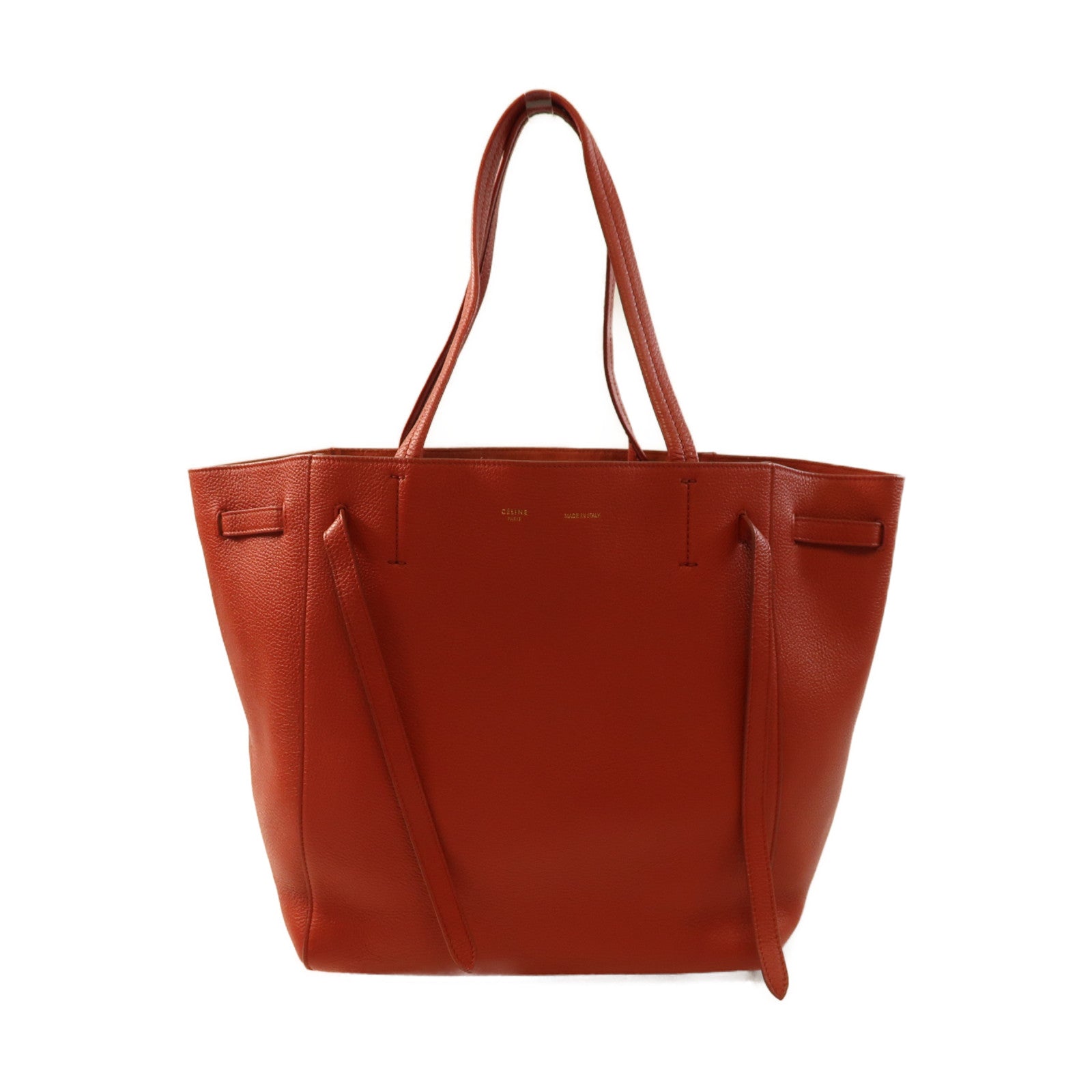 CELINE 牛皮皮革Tote Bag金扣手挽袋紅色