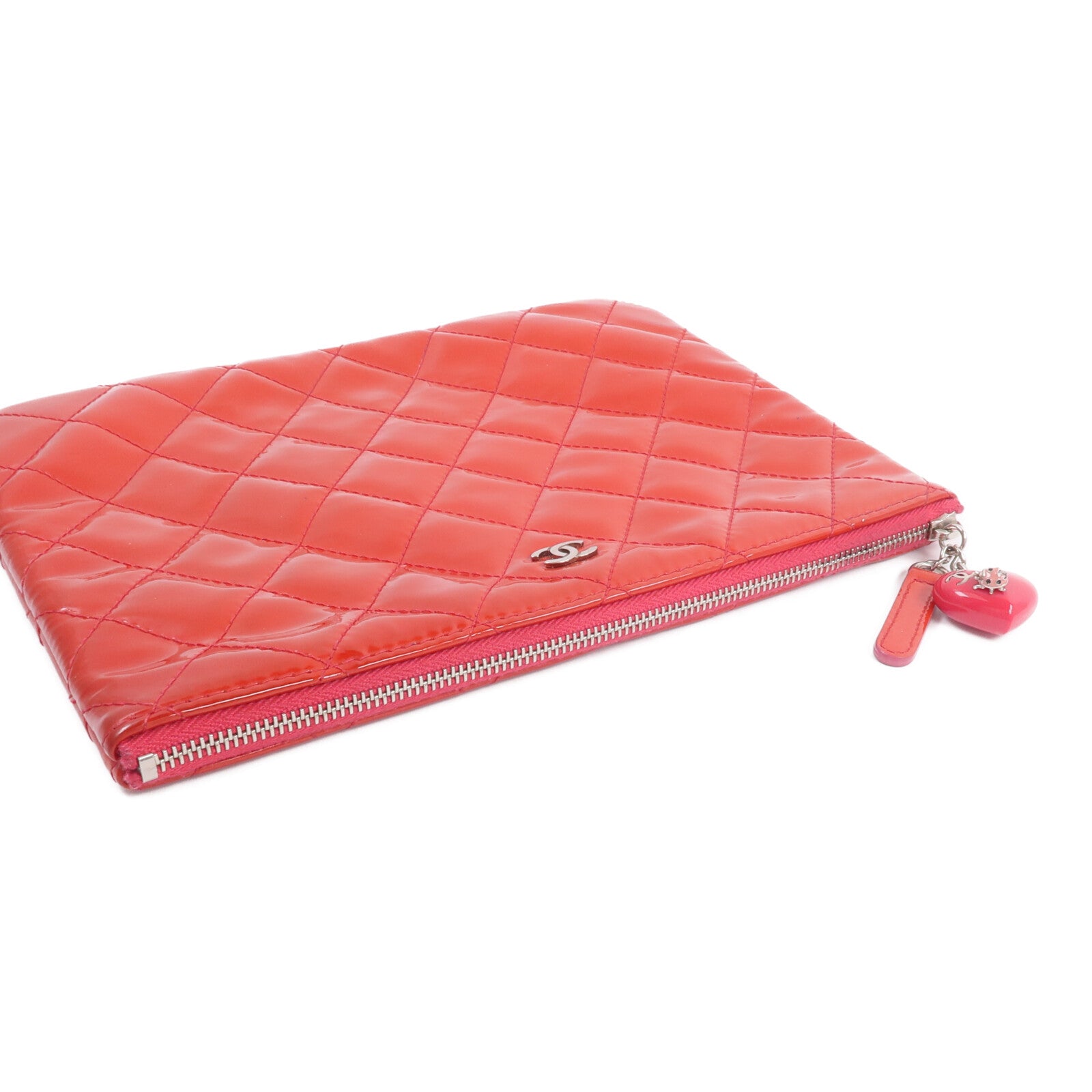 CHANEL 漆皮皮革Valentine Hearts Medium Pouch手拿包