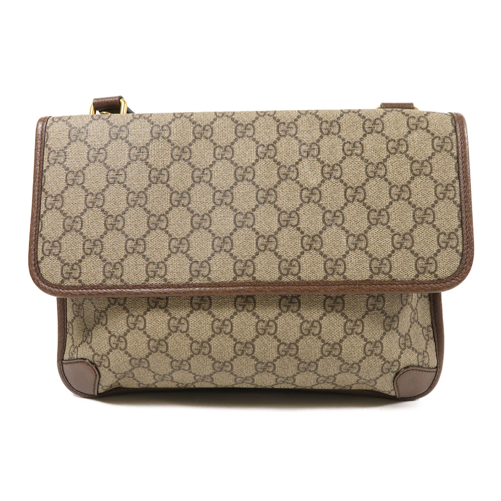 GUCCI 【激減優惠】塗層帆布Shoulder Bag金扣肩背袋