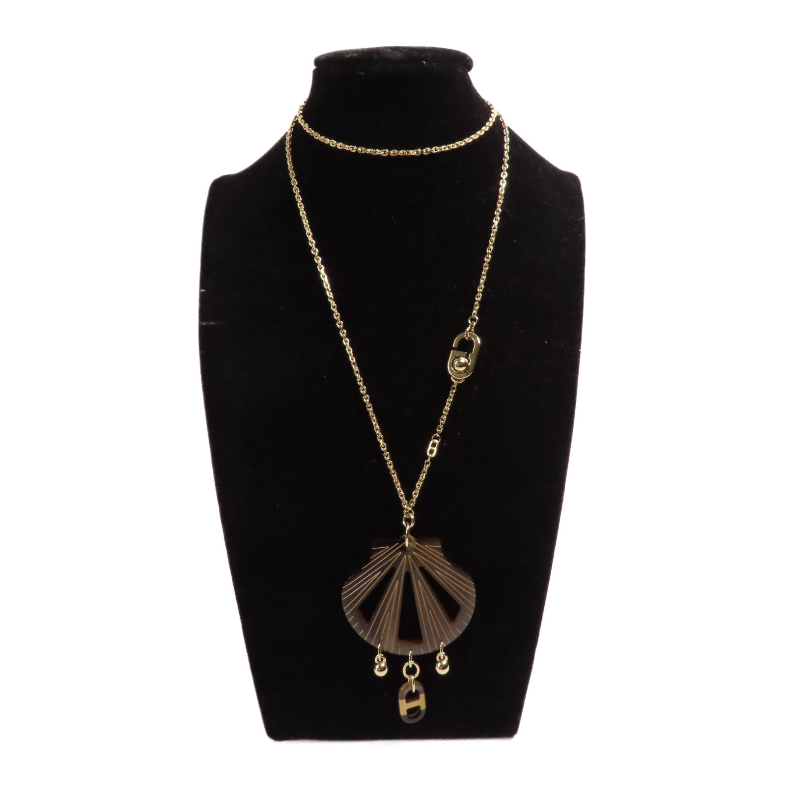 HERMES 金屬/水牛角Sur Mer Necklace項鍊