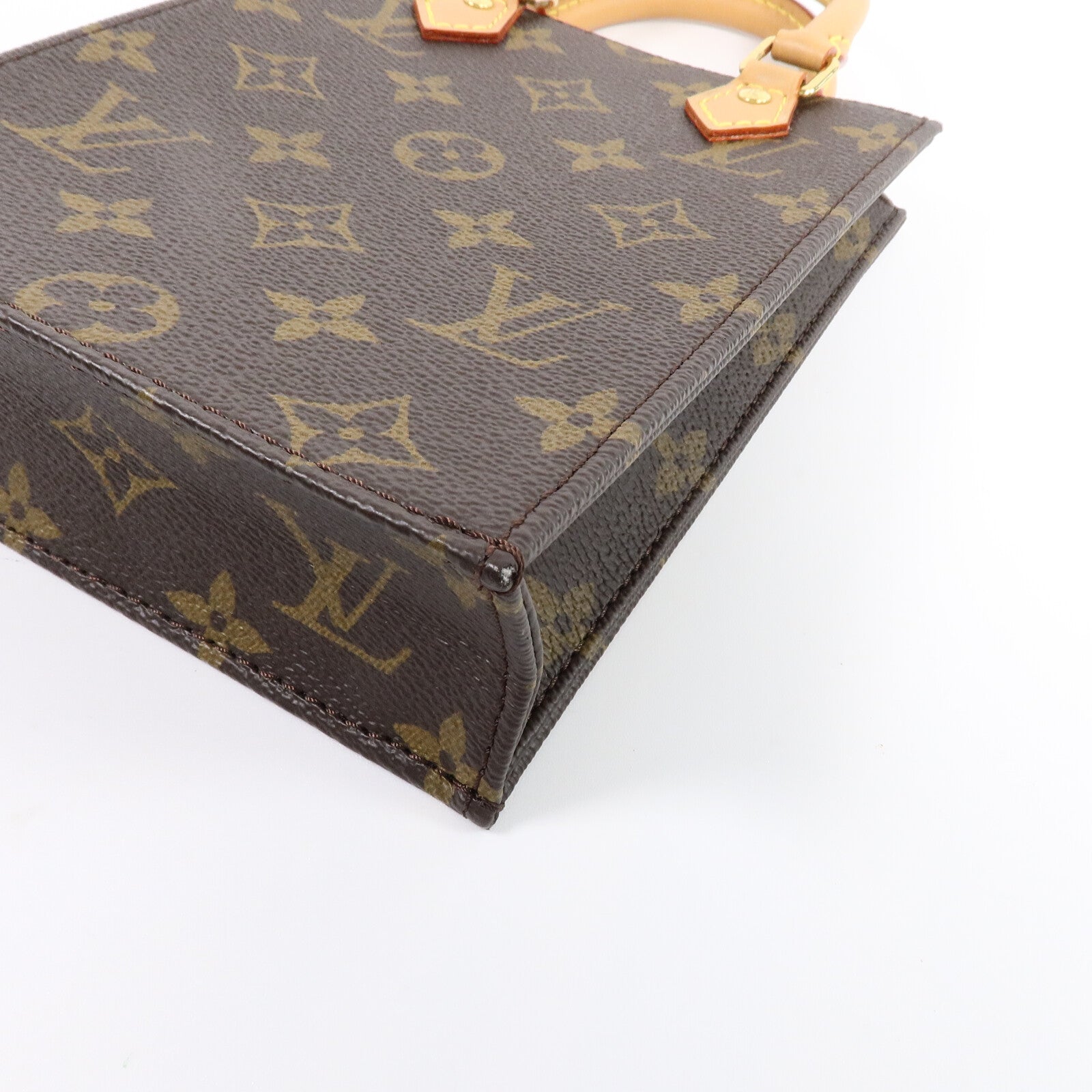 LOUIS VUITTON Monogram Petit Sac Plat手挽肩背兩用袋