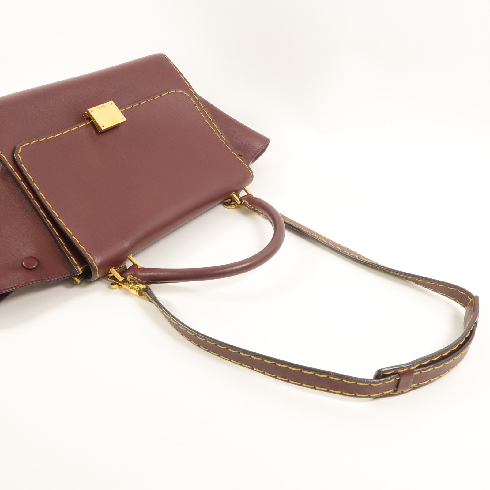CELINE 牛皮皮革Trapeze手挽肩背兩用袋