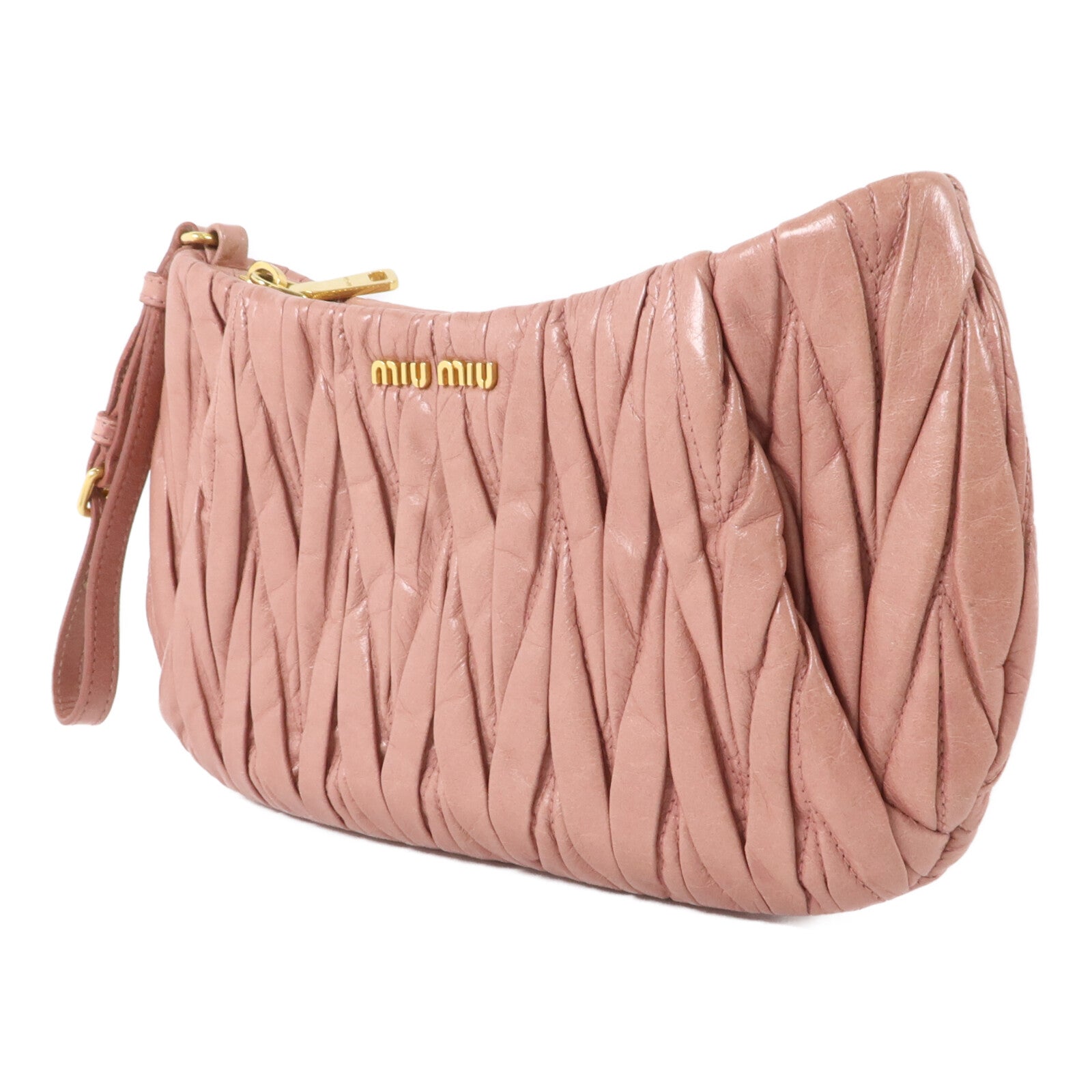 Miu Miu 羊皮皮革Matelasse Pouch手拿包
