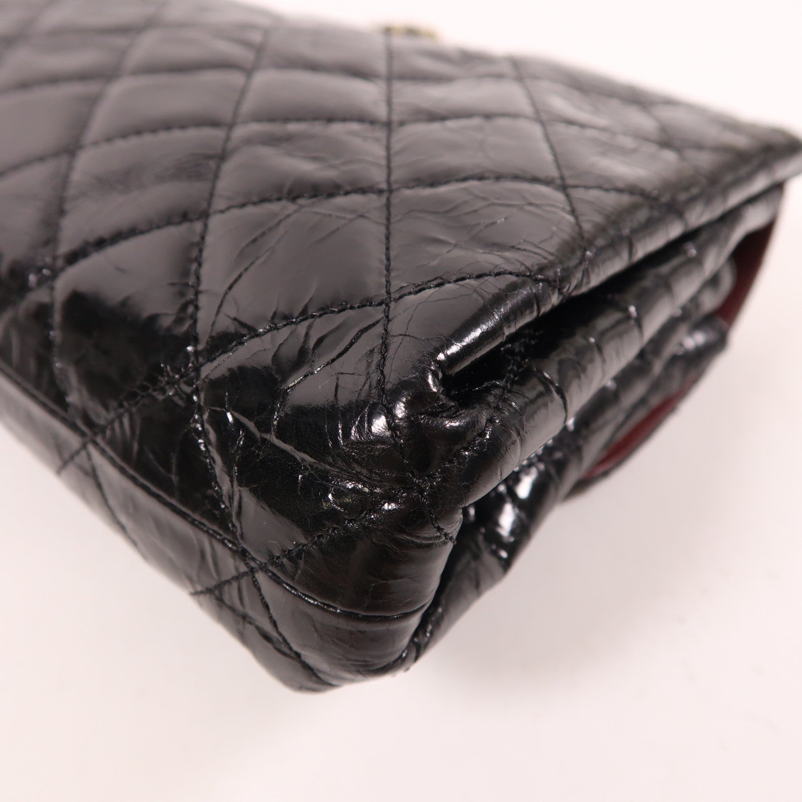 CHANEL 牛皮皮革Chain Shoulder金扣鏈帶肩背袋