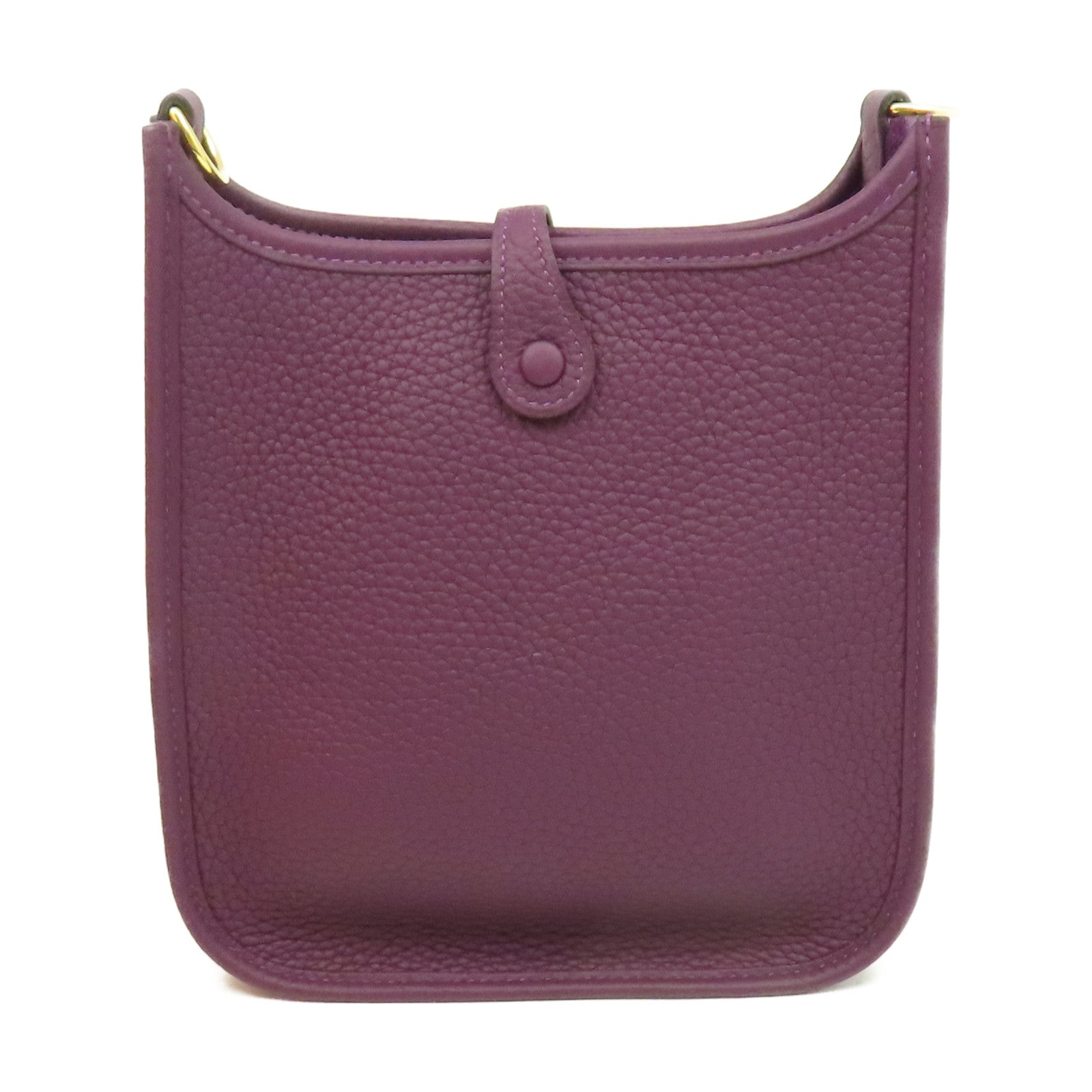 HERMES 【激減優惠】Clemence皮革Evelyne TPM Shoulder Bag金扣肩背袋Cassis/Rouge Grenat/黑加侖子色/石榴紅