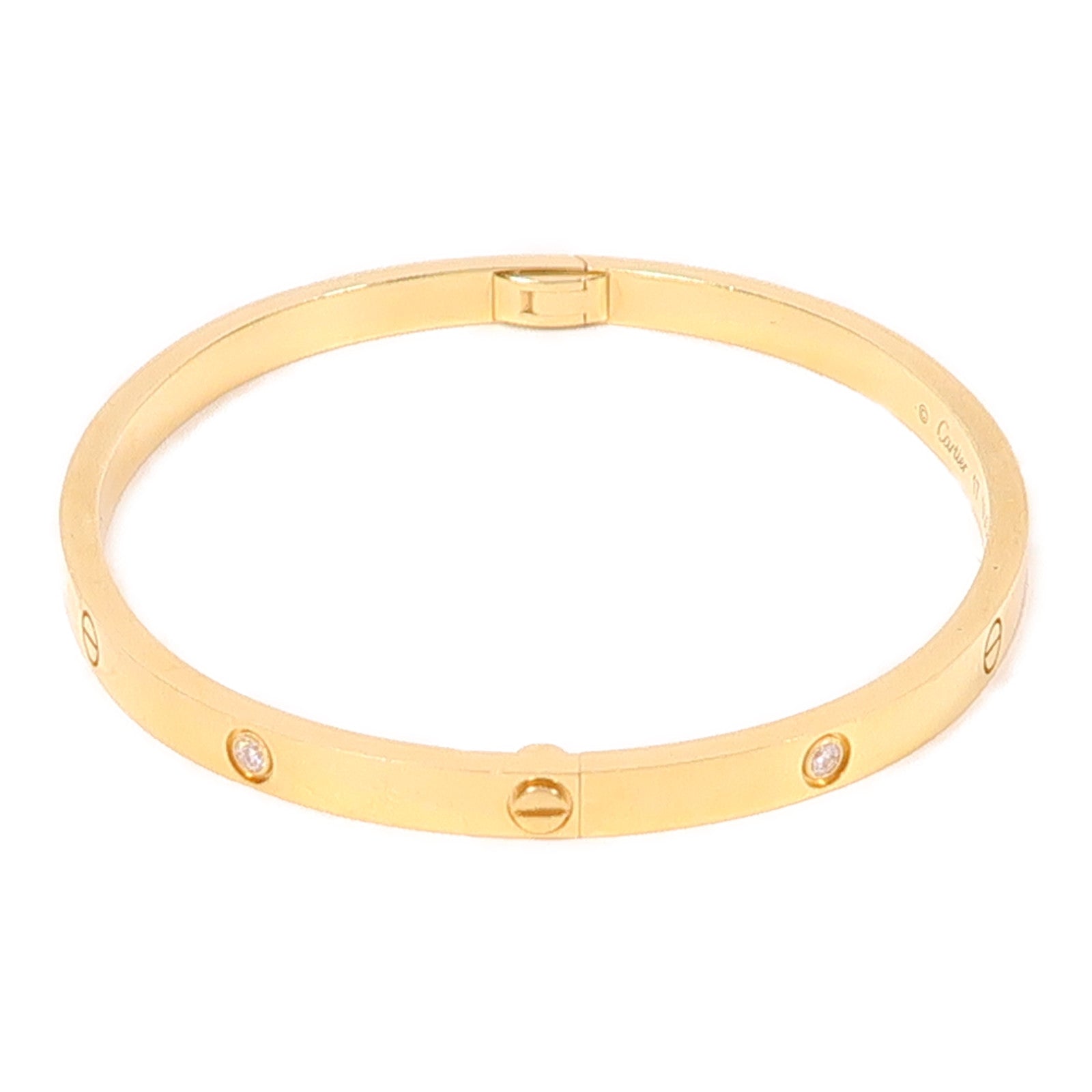 CARTIER 18K金Love Bracelet 6 Diamonds手鐲#17
