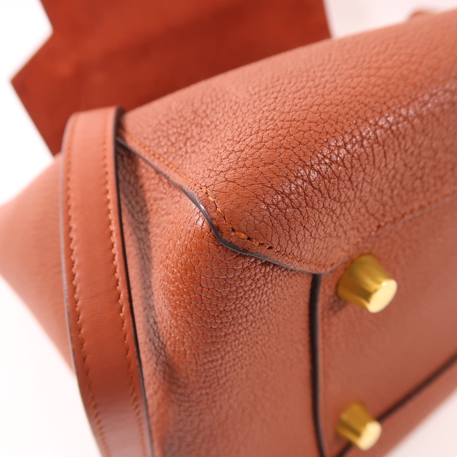 CELINE 牛皮皮革Micro Belt金扣手挽肩背兩用袋