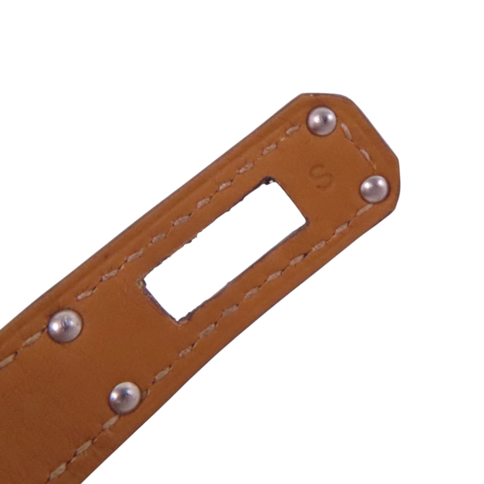 HERMES 鱷魚皮革Kelly Bracelet銀扣手鏈