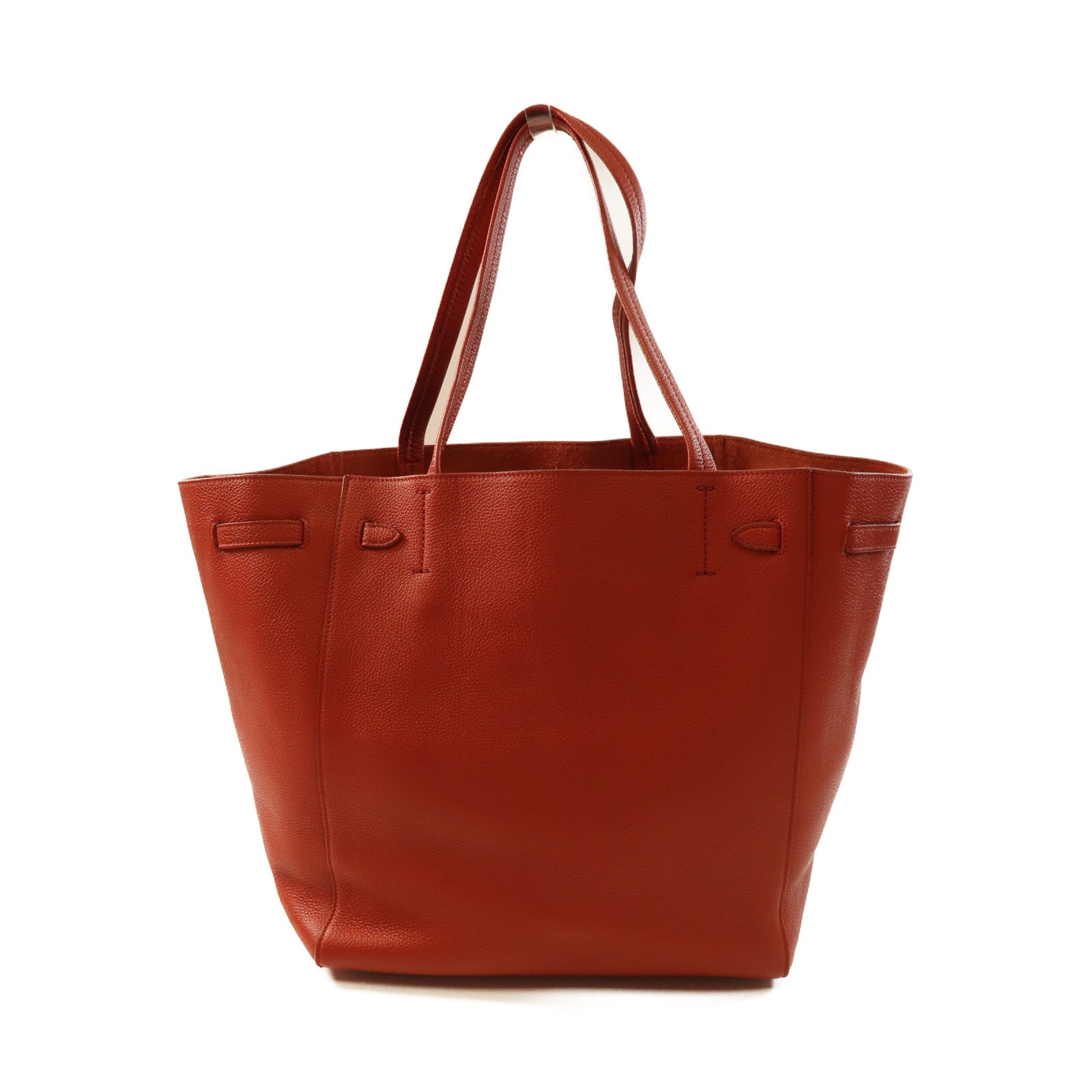 CELINE 牛皮皮革Tote Bag金扣手挽袋紅色