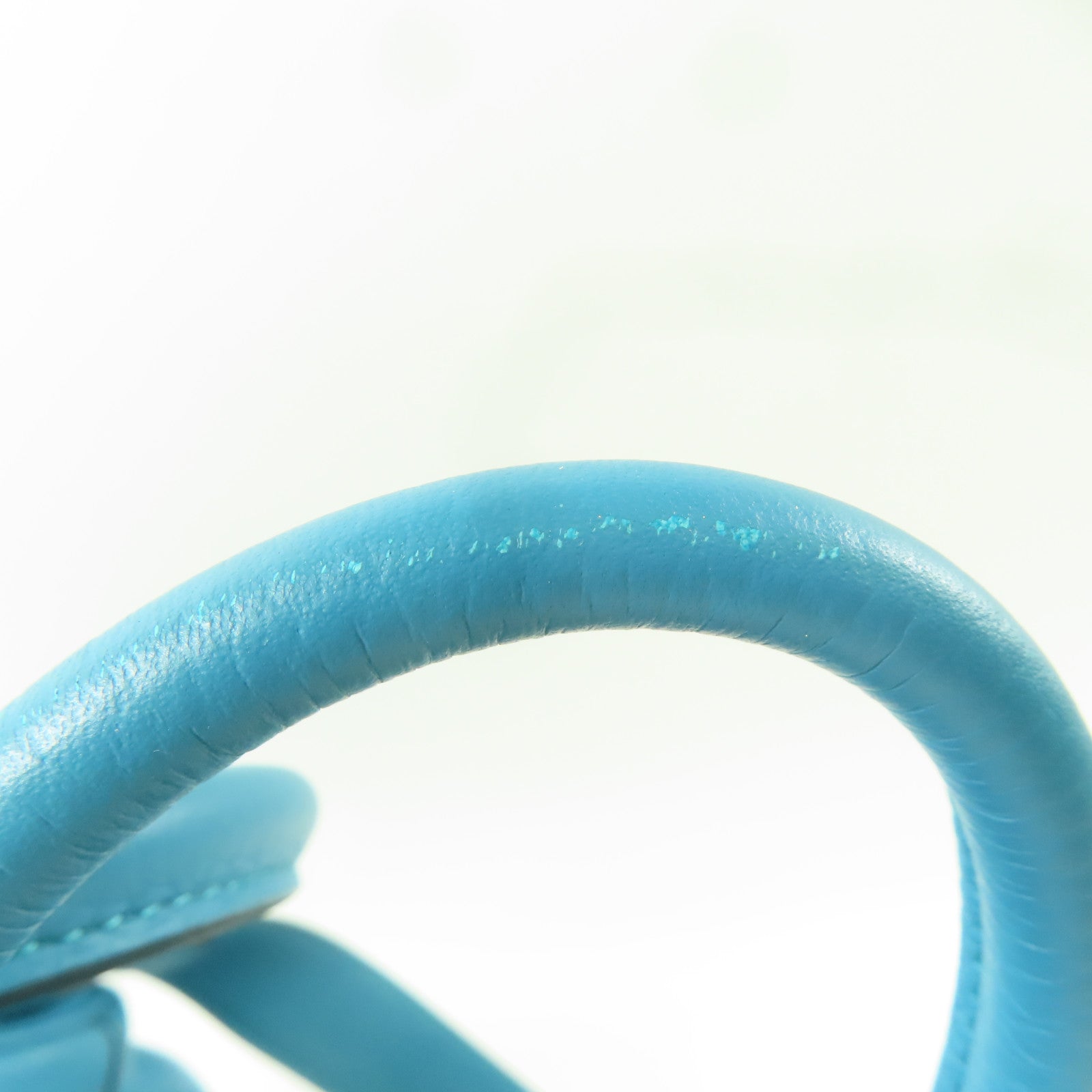 HERMES Clemence皮革Lindy 30銀扣手挽肩背兩用袋Turquoise/綠松石色