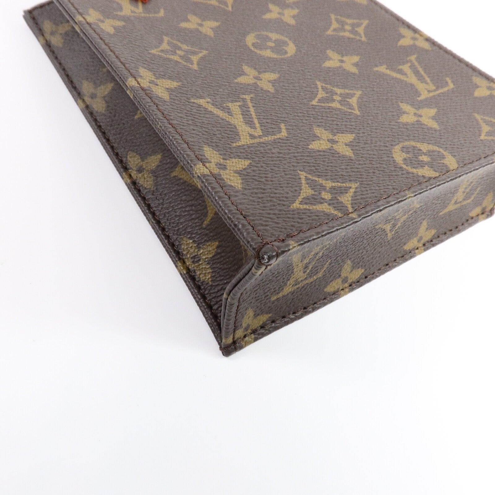 LOUIS VUITTON Monogram Petit Sac Plat手挽肩背兩用袋
