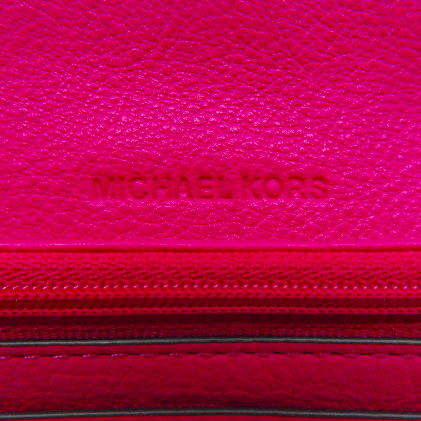 Michael Kors 【激減優惠】牛皮皮革Long Wallet銀扣長錢包粉紅色