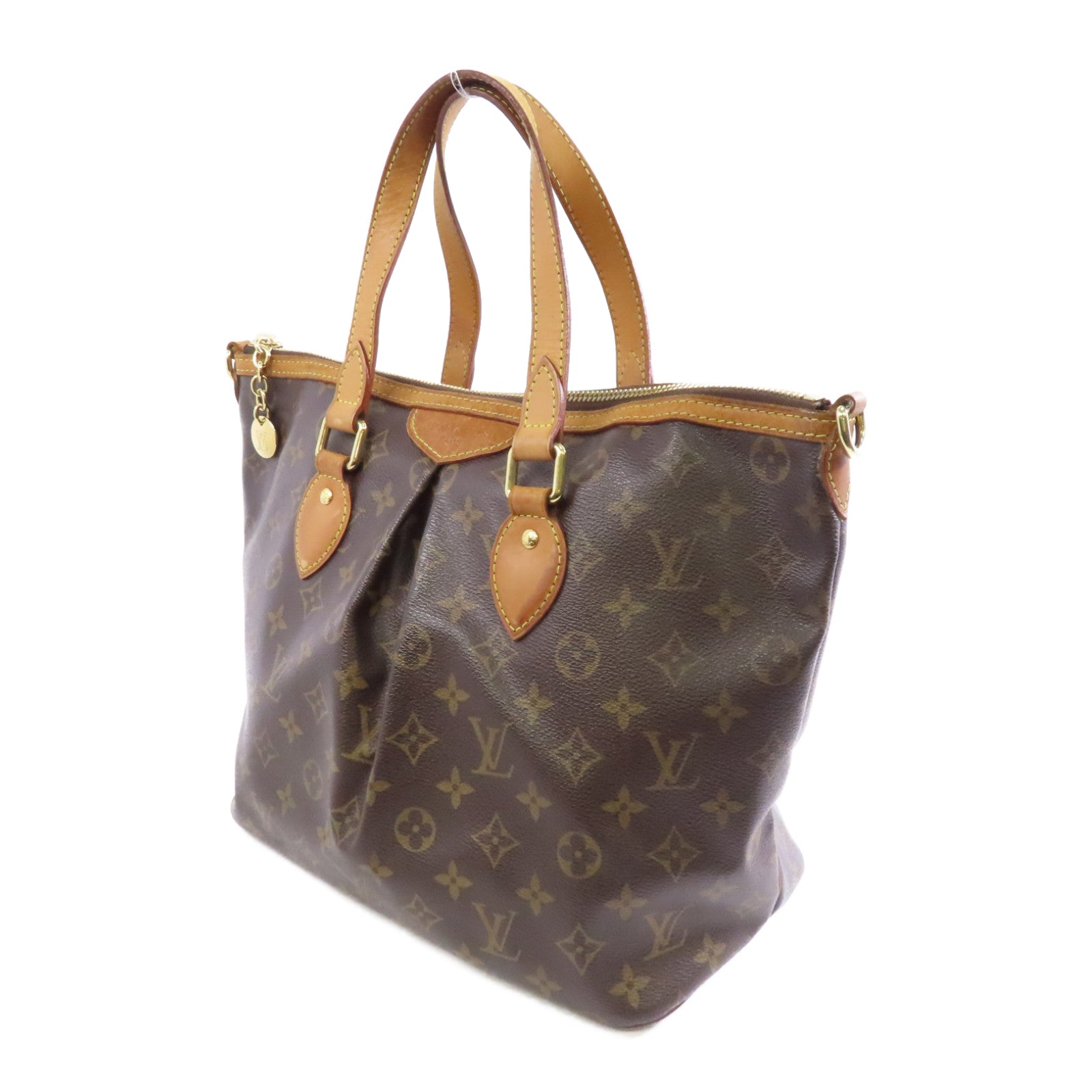 LOUIS VUITTON 【激減優惠】Monogram Palermo PM金扣手挽肩背兩用袋棕色