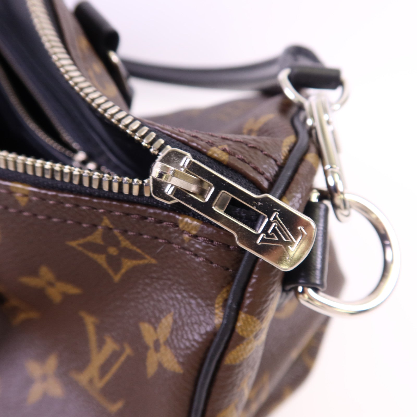 LOUIS VUITTON Monogram Speedy Soft 30 Dark銀扣手挽肩背兩用袋